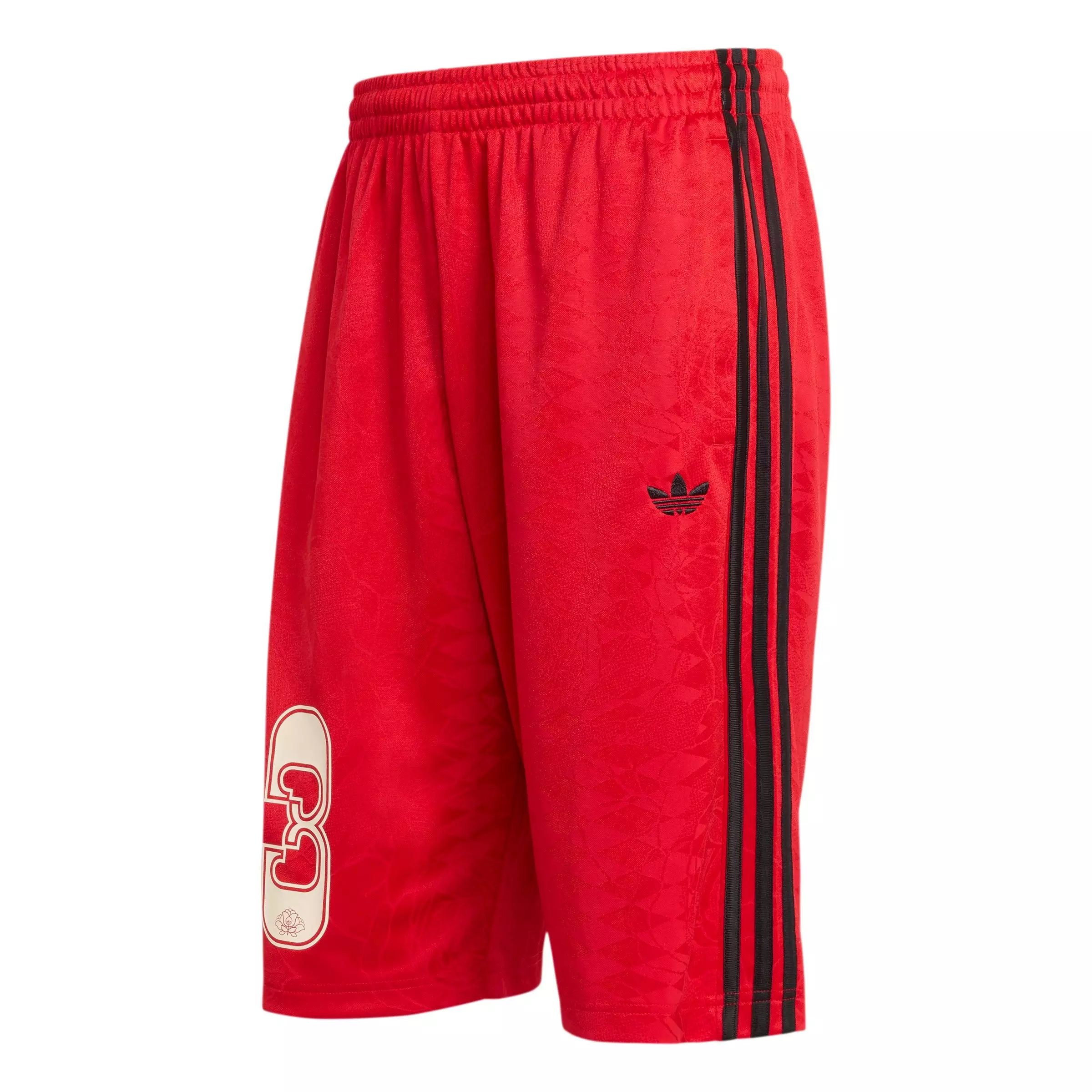 adidas Originals Men's Roses Graphic Shorts - RED/BLACK