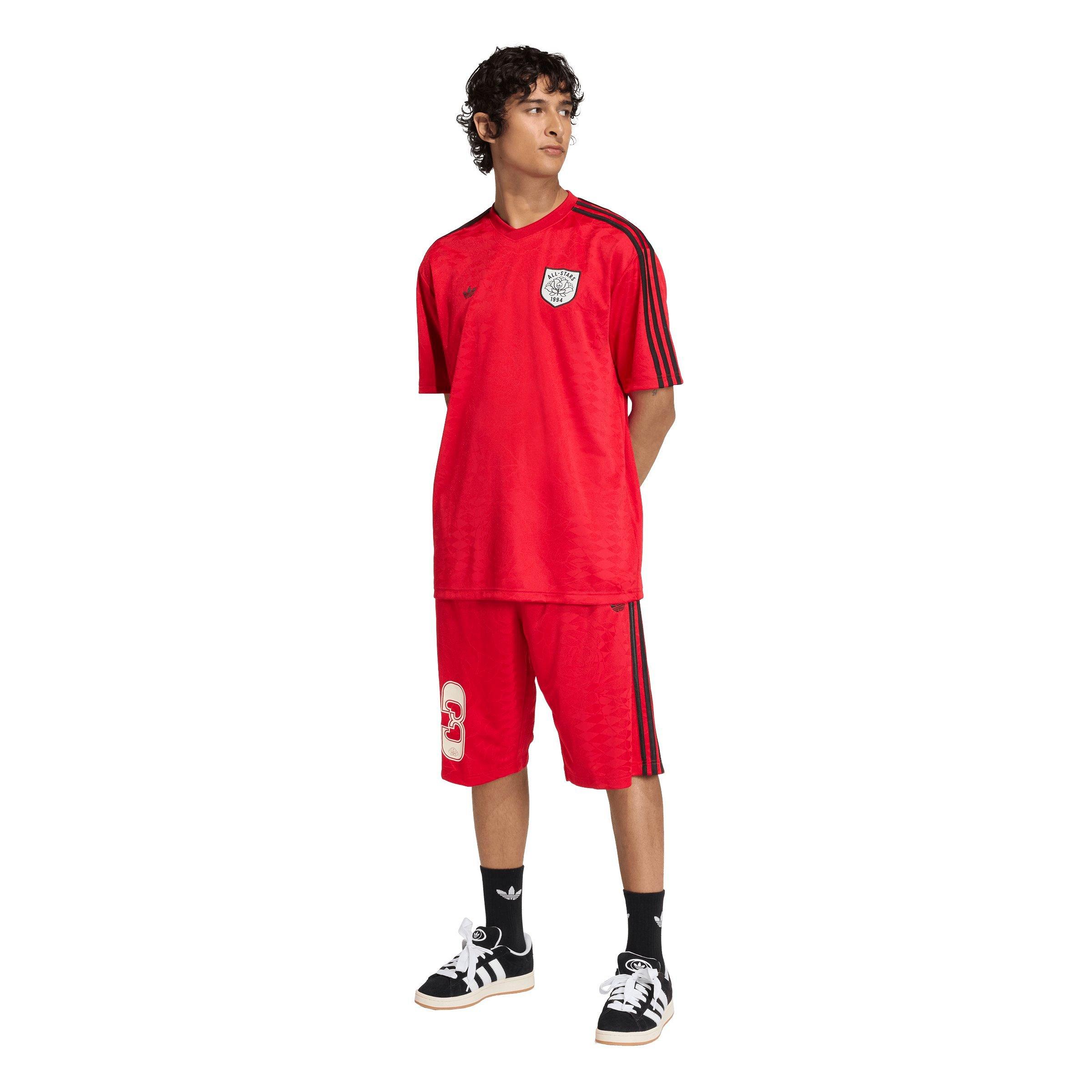 adidas Originals Men's Roses Jersey - RED/BLACK Thumbnail View 5