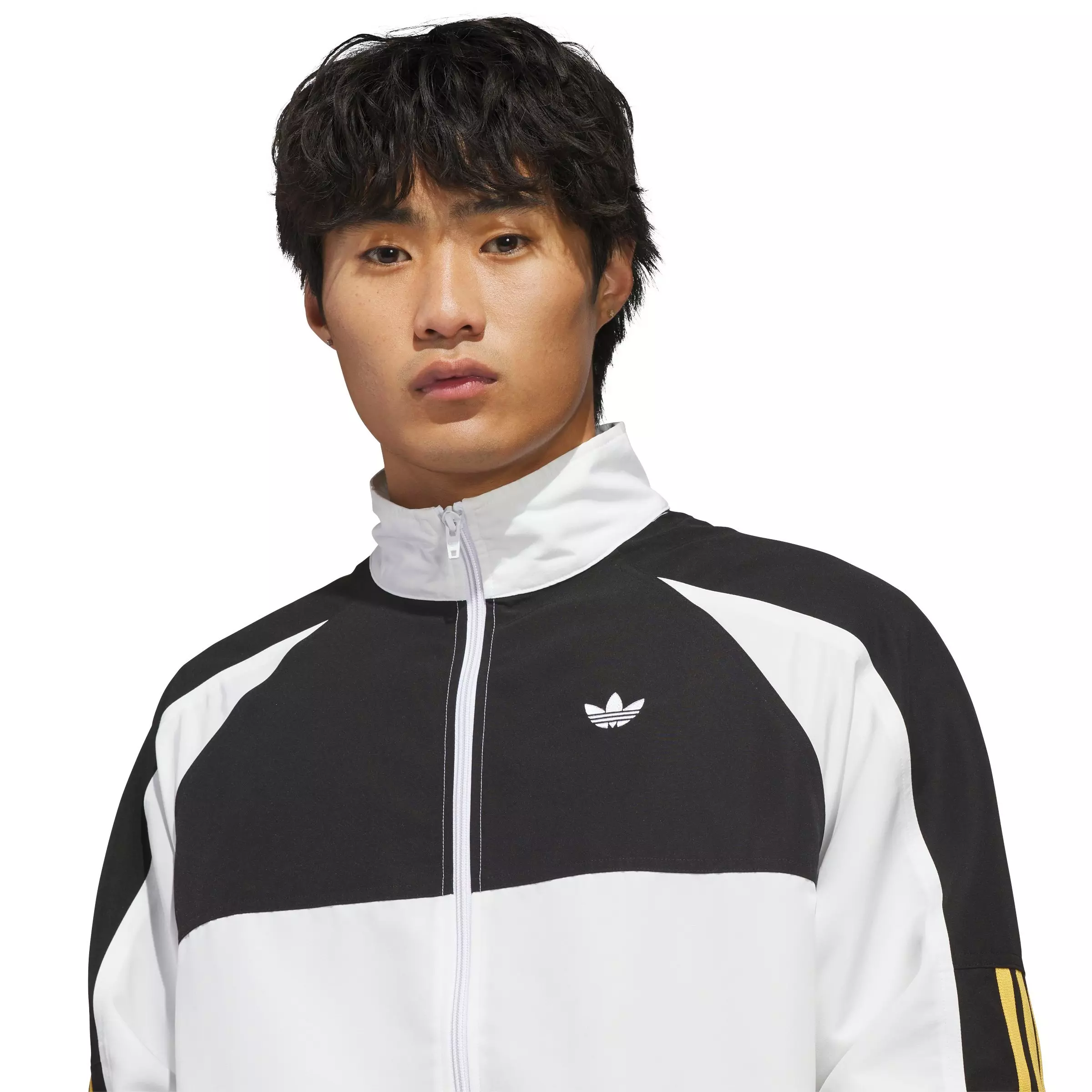 adidas Originals Men's Skateboarding Gatselle Track Jacket - WHITE/BLACK