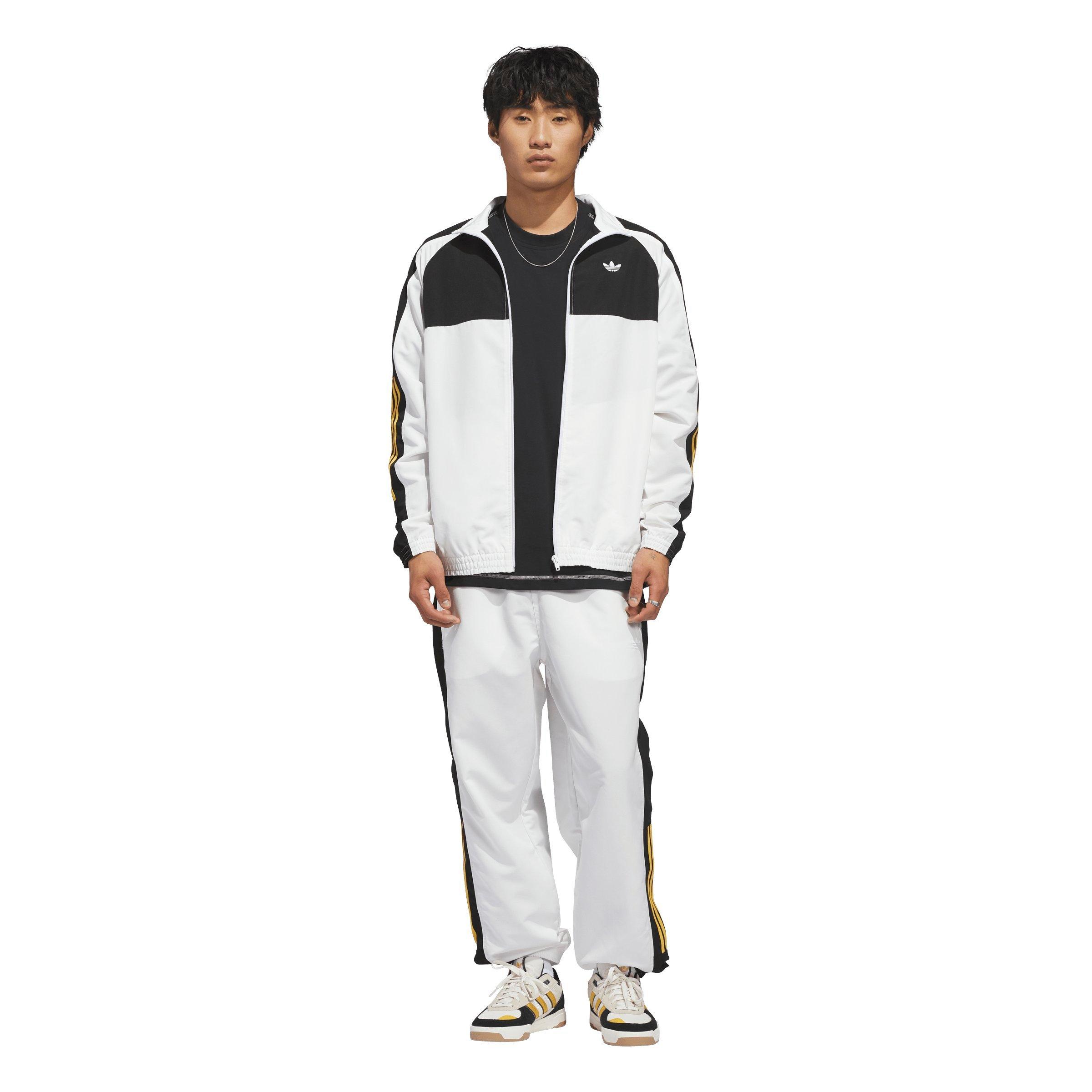 adidas Originals Men's Skateboarding Gatselle Track Jacket - WHITE/BLACK Thumbnail View 6