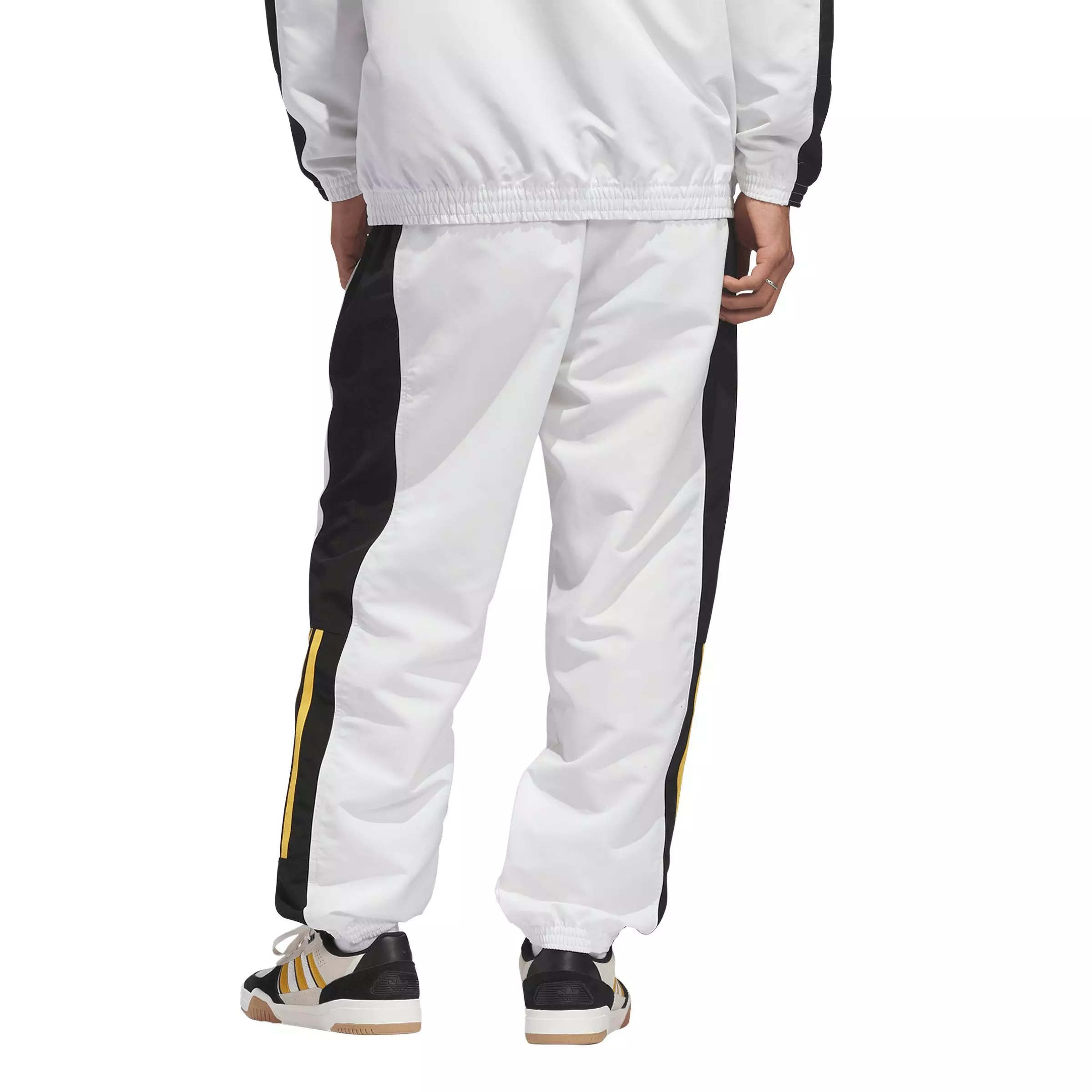 adidas Originals Men's Skateboarding Gatsele Track Pants - WHITE/BLACK