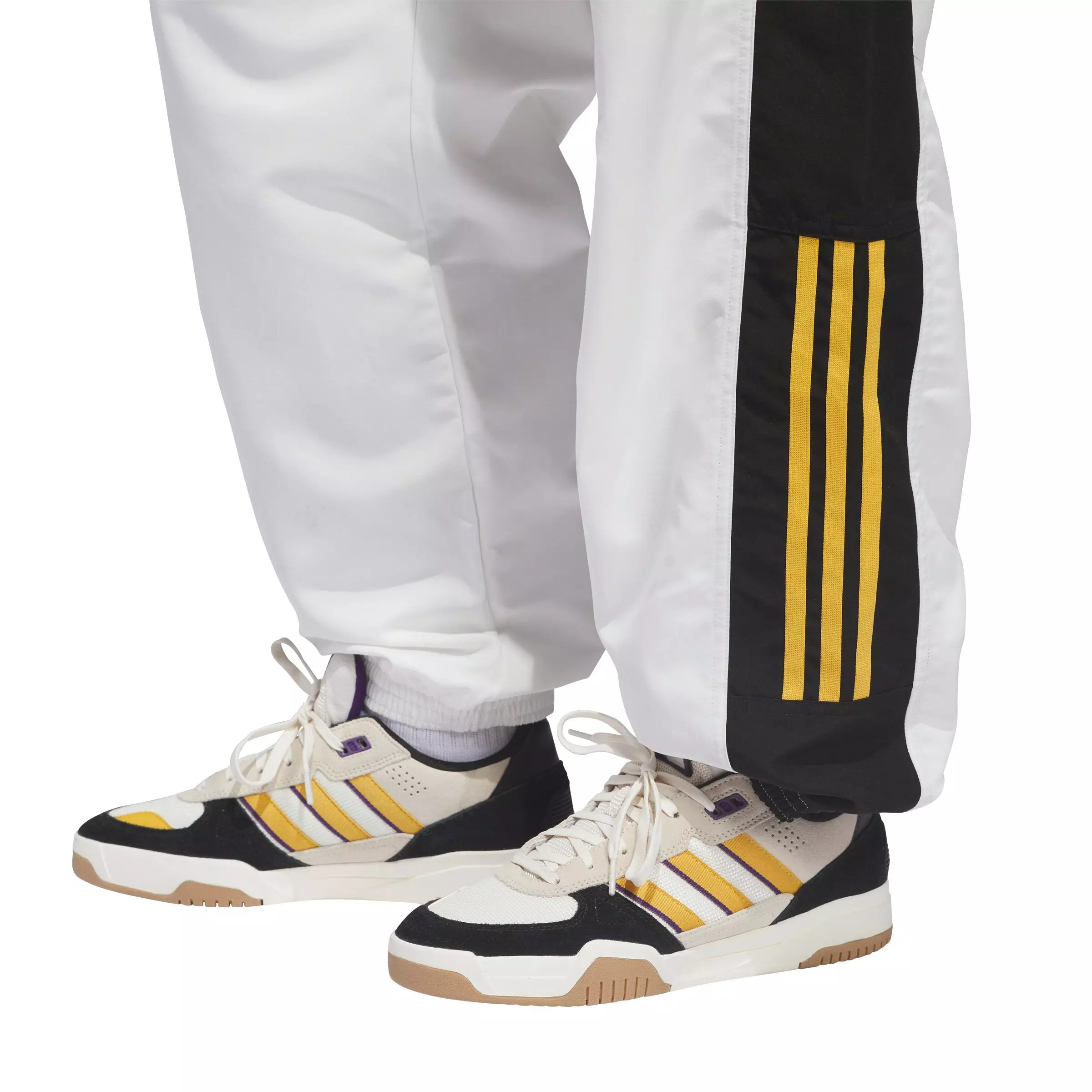adidas Originals Men's Skateboarding Gatsele Track Pants - WHITE/BLACK