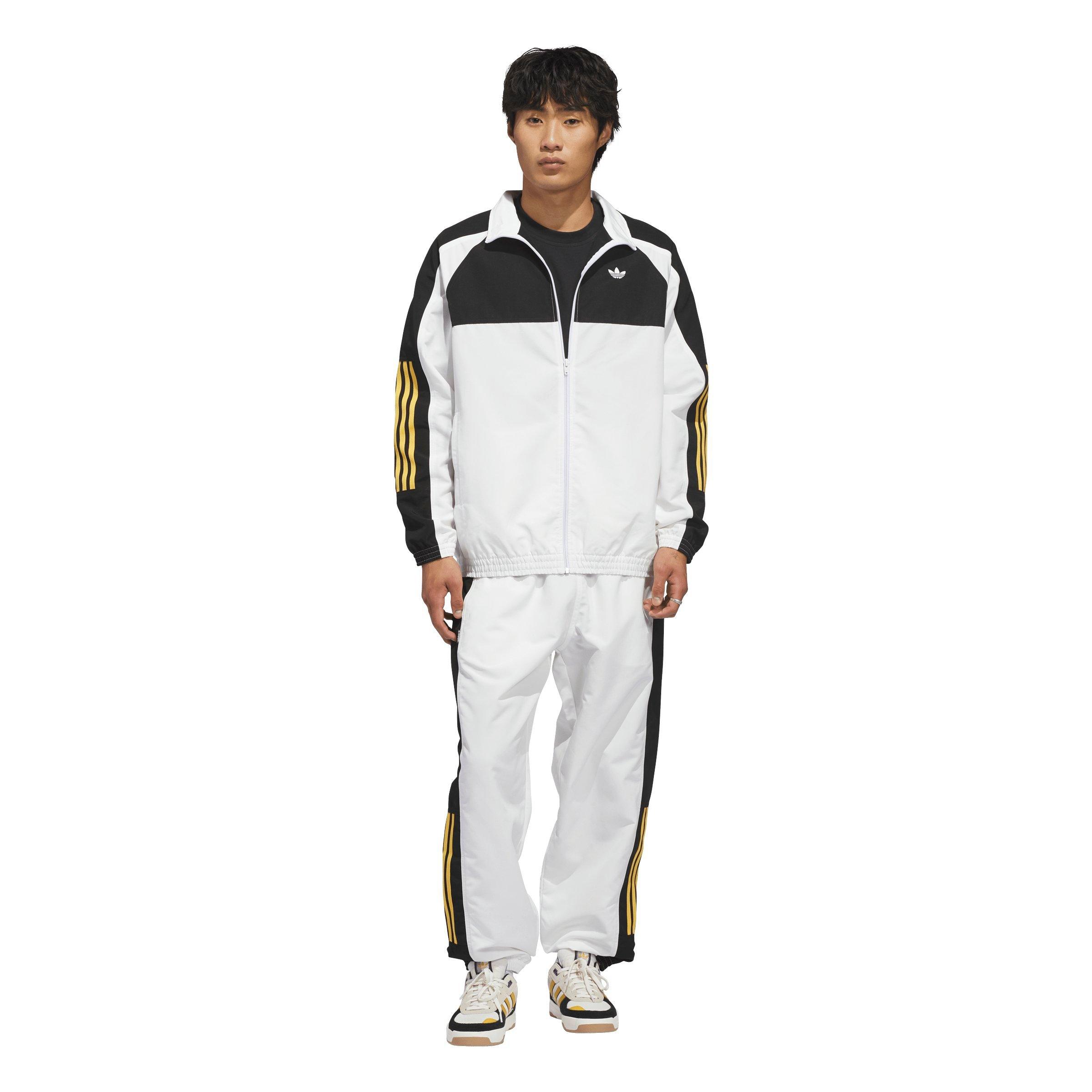 adidas Originals Men's Skateboarding Gatsele Track Pants - WHITE/BLACK Thumbnail View 4