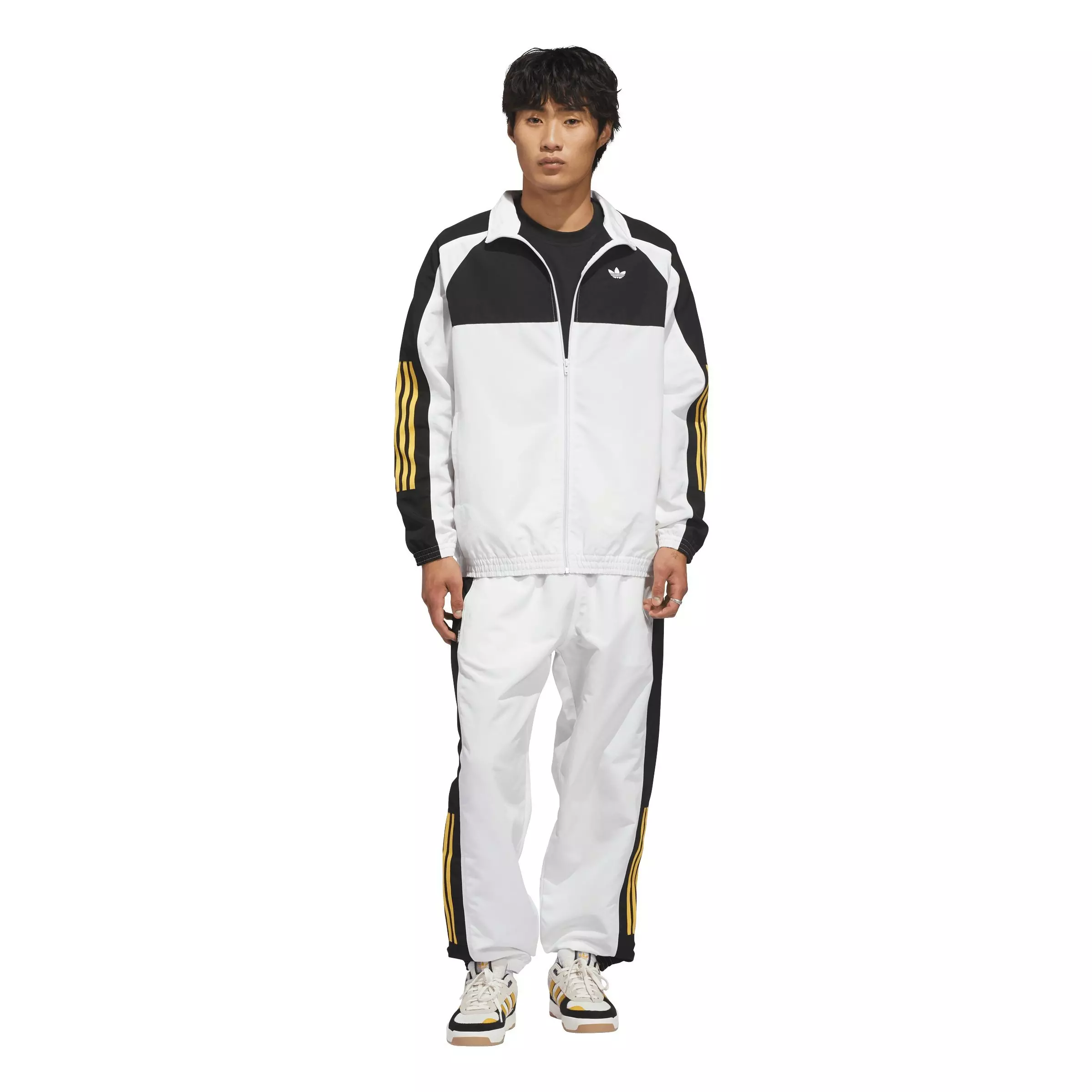 adidas Originals Men's Skateboarding Gatsele Track Pants - WHITE/BLACK