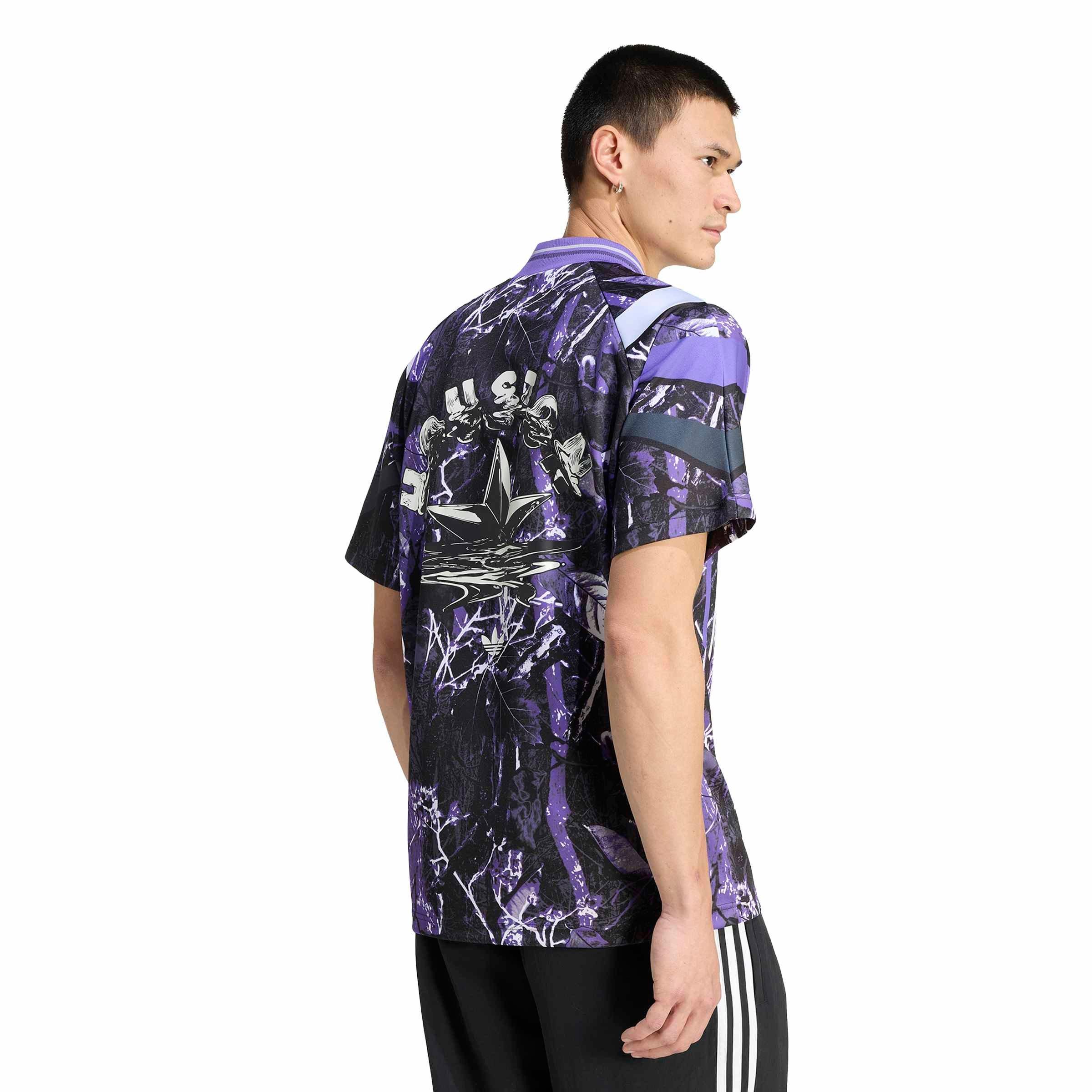 adidas Originals Men's Houston Graphic Jersey - PURPLE/BLACK