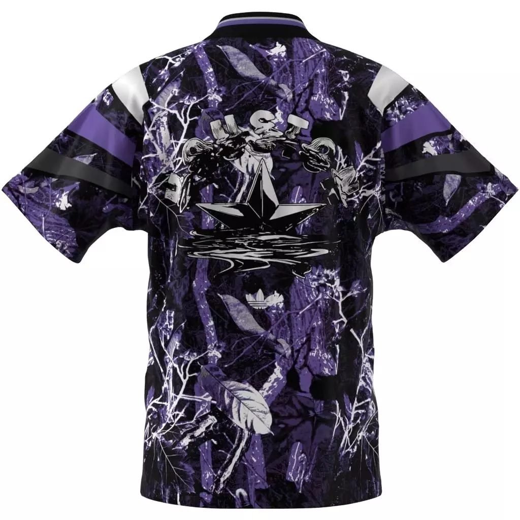 adidas Originals Men's Houston Graphic Jersey - PURPLE/BLACK