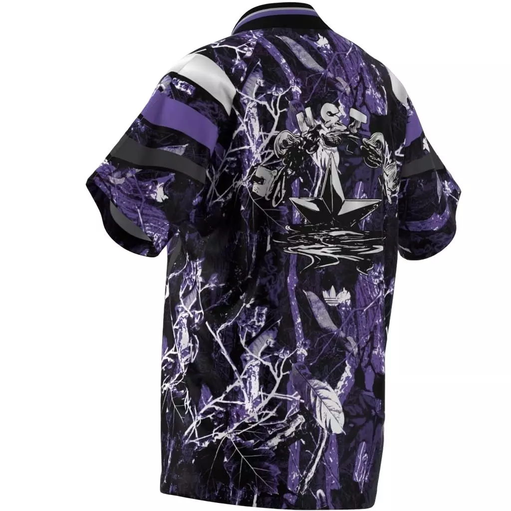 adidas Originals Men's Houston Graphic Jersey - PURPLE/BLACK