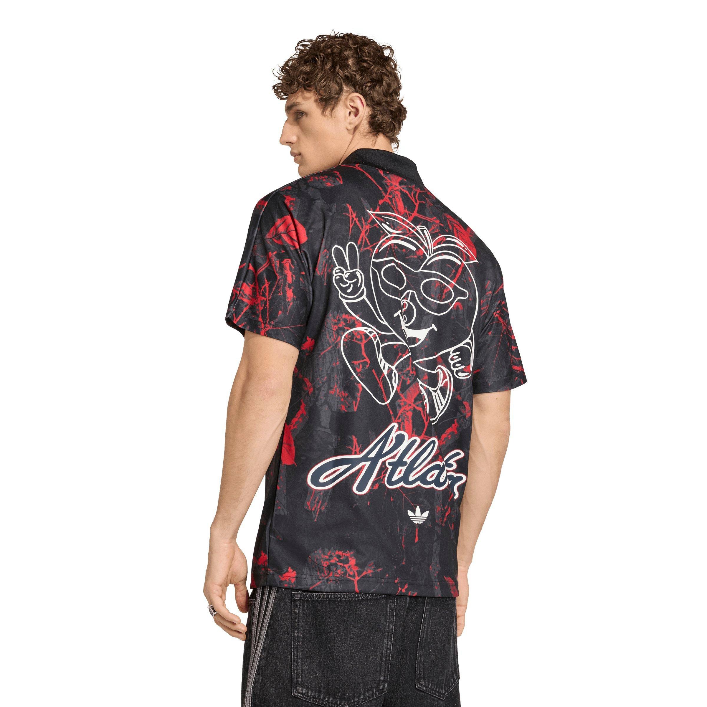 adidas Originals Men's Atlanta Graphic Jersey - BLACK/RED Thumbnail View 2