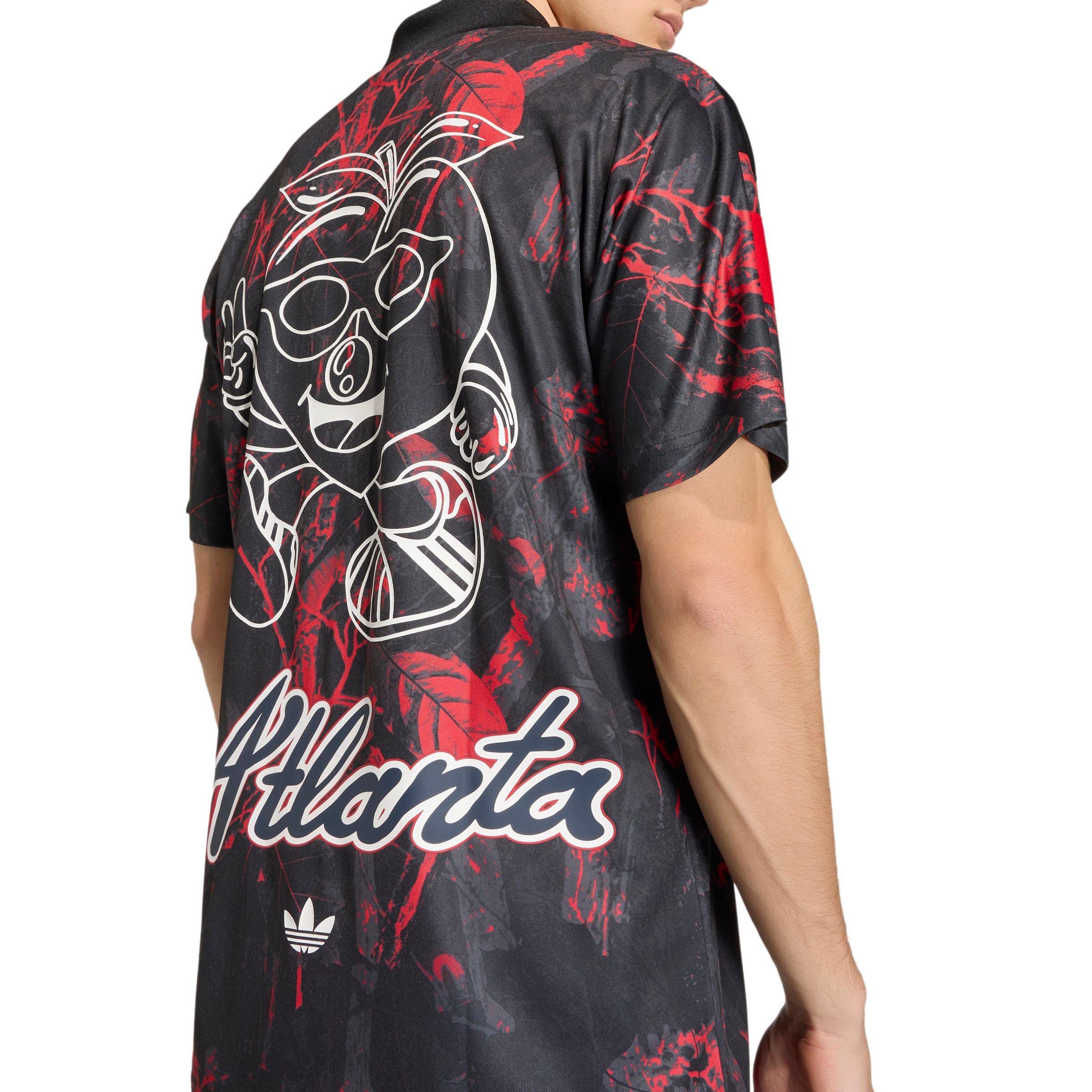 adidas Originals Men's Atlanta Graphic Jersey - BLACK/RED Thumbnail View 4
