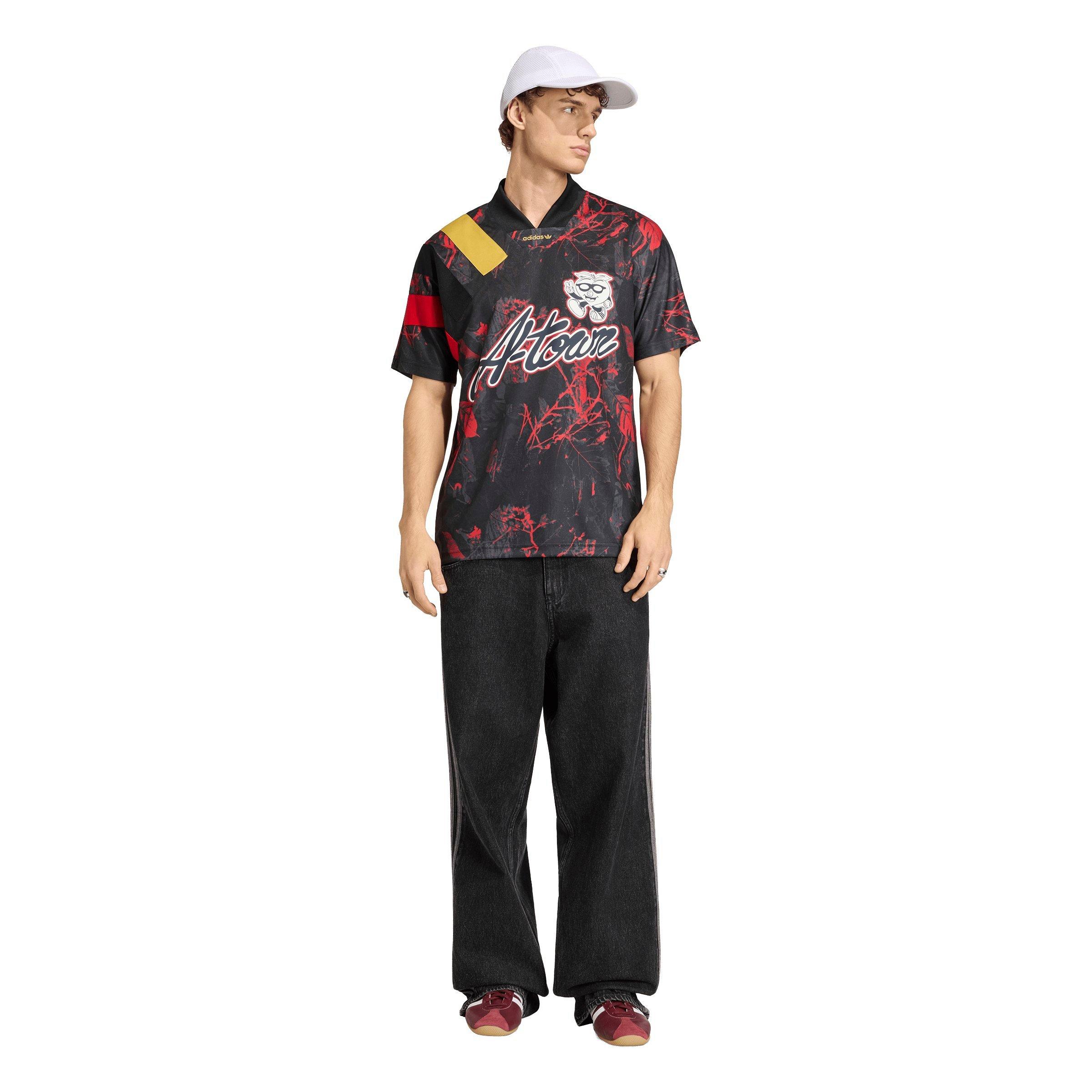 adidas Originals Men's Atlanta Graphic Jersey - BLACK/RED Thumbnail View 5