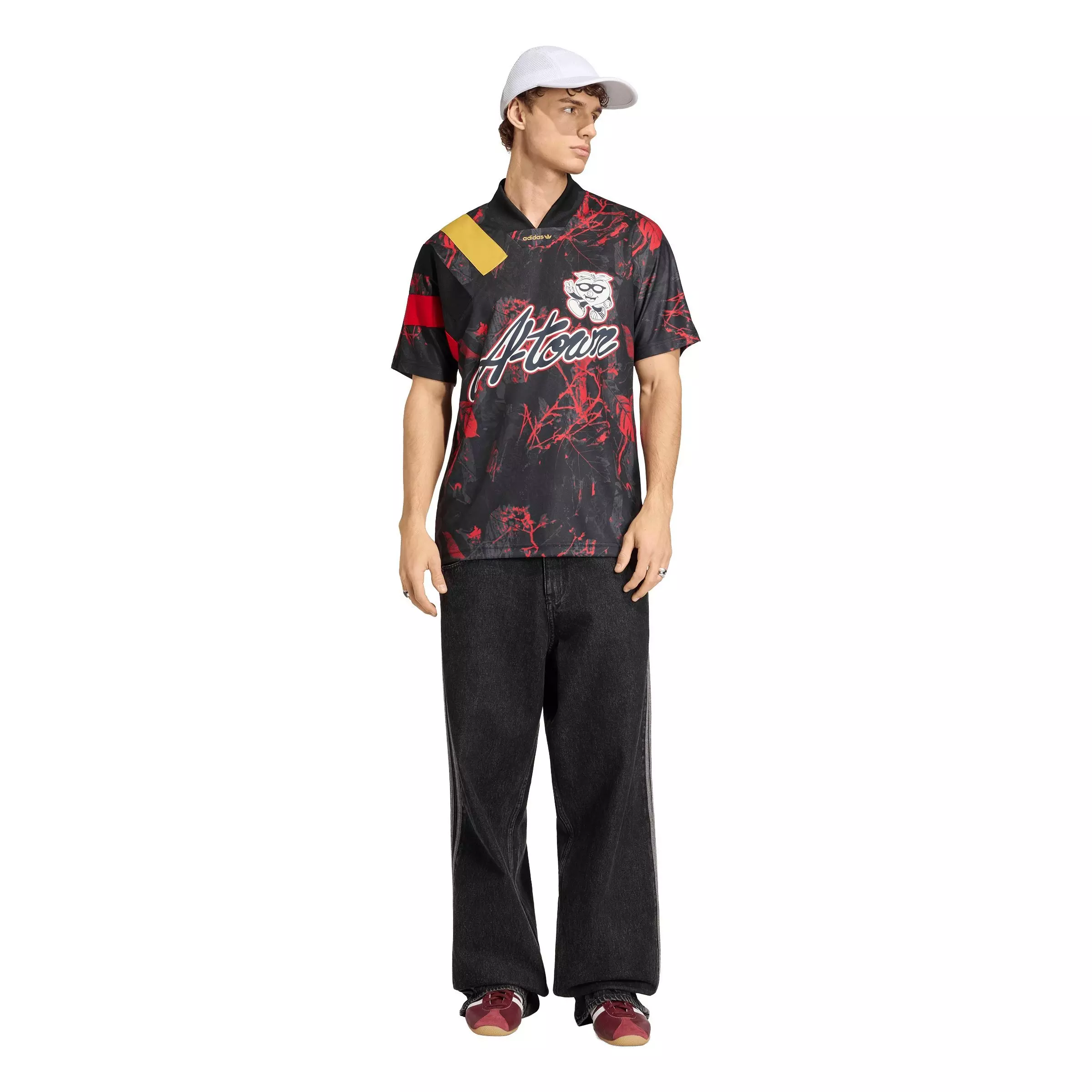 adidas Originals Men's Atlanta Graphic Jersey - BLACK/RED