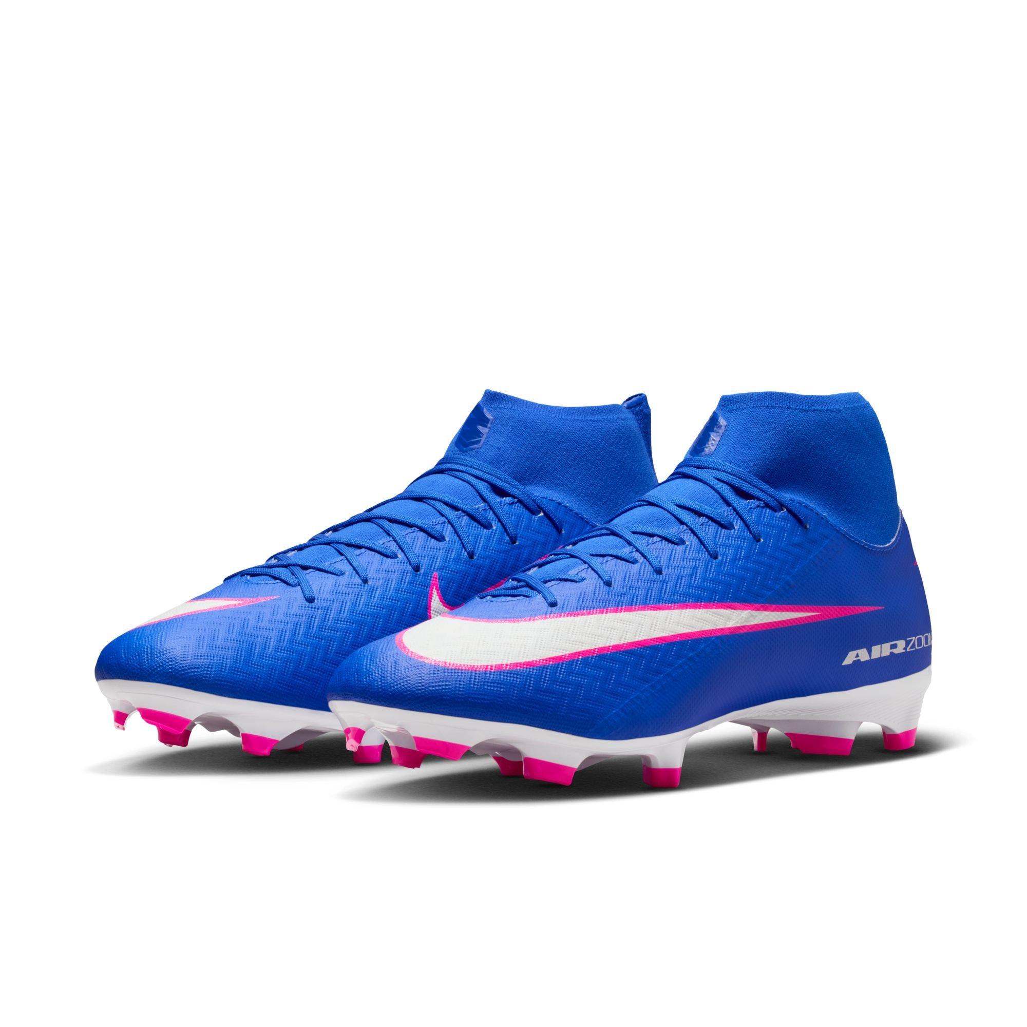 Nike Mercurial Superfly 10 Academy MG "Racer Blue/White" High-Top Men's Soccer Cleat - BLUE/WHITE Thumbnail View 5