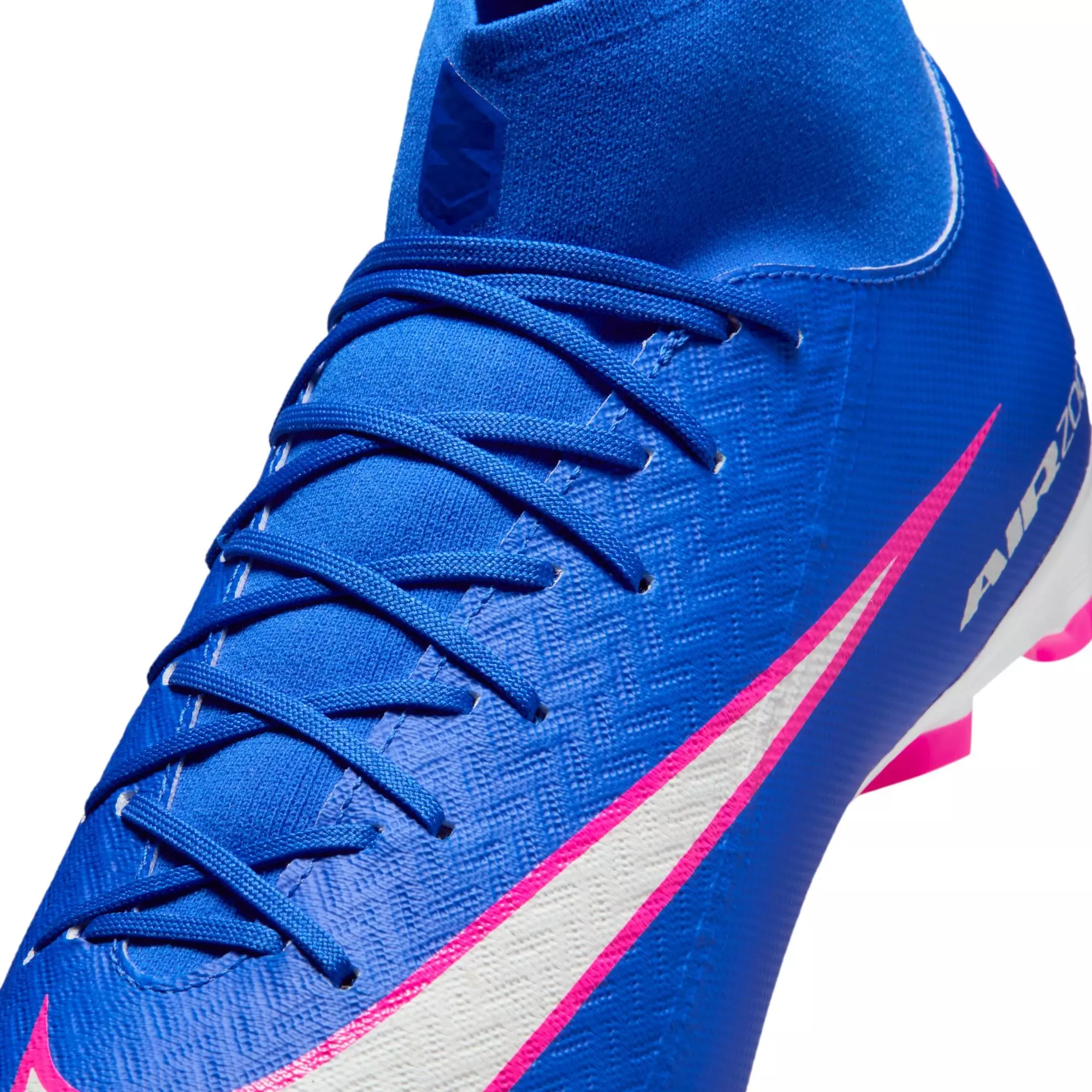 Nike Mercurial Superfly 10 Academy MG "Racer Blue/White" High-Top Men's Soccer Cleat - BLUE/WHITE