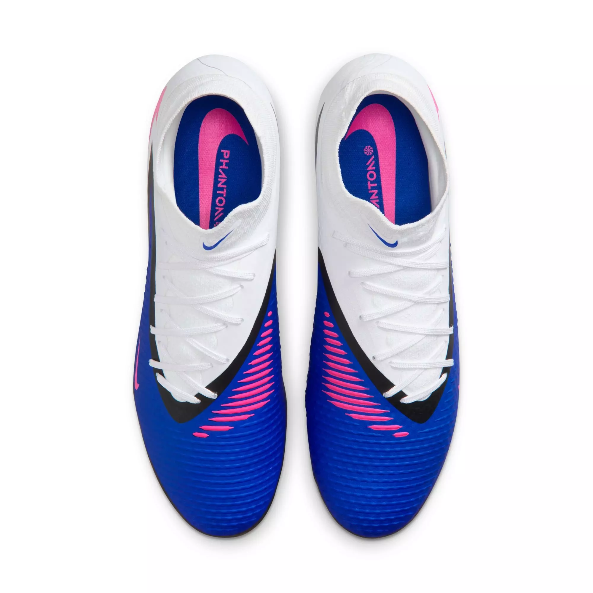 Nike Phantom 6 High Academy MG "Racer Blue/Pink Blast/White" Men's Soccer Cleat - BLUE/PINK