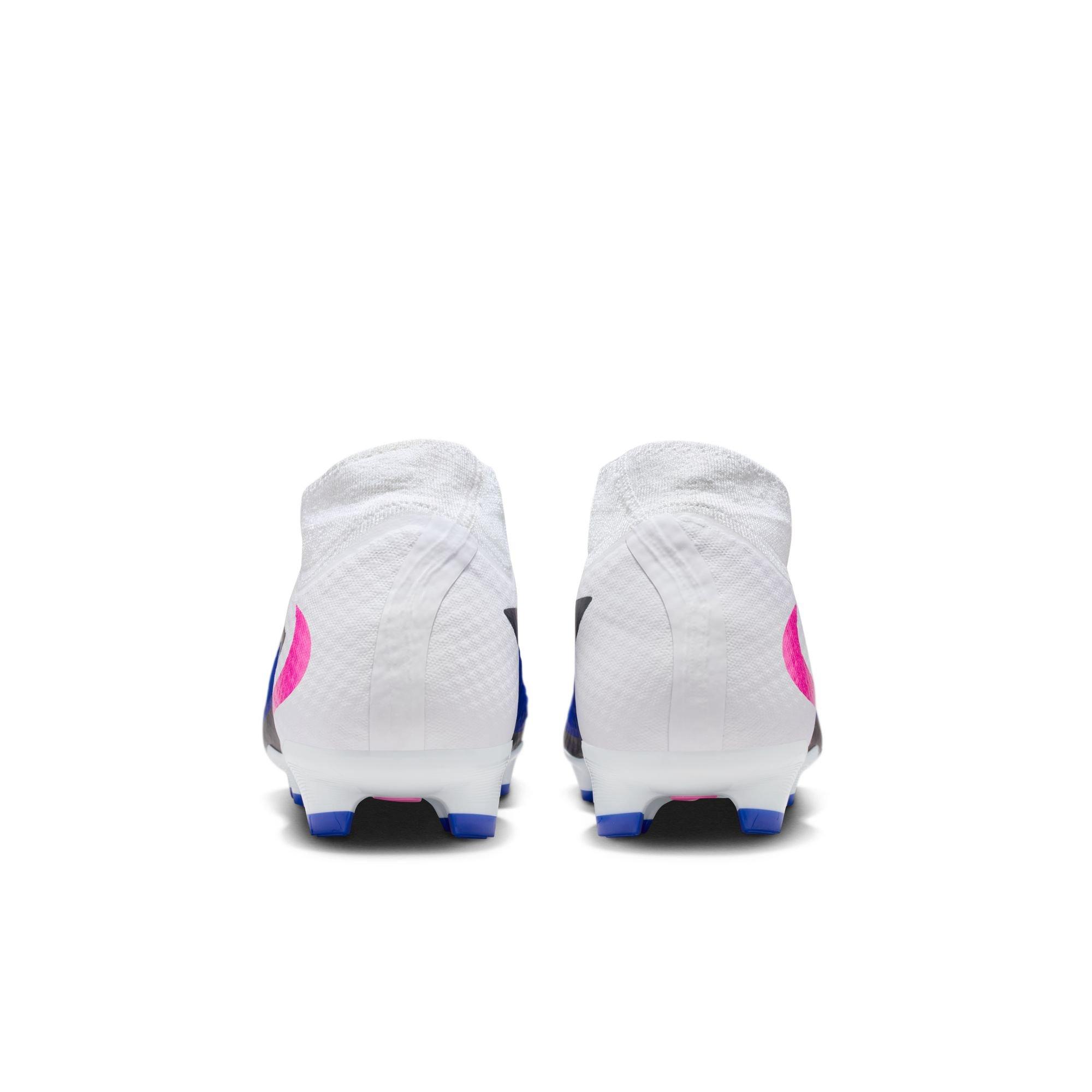 Nike Phantom 6 High Academy MG "Racer Blue/Pink Blast/White" Men's Soccer Cleat - BLUE/PINK Thumbnail View 7
