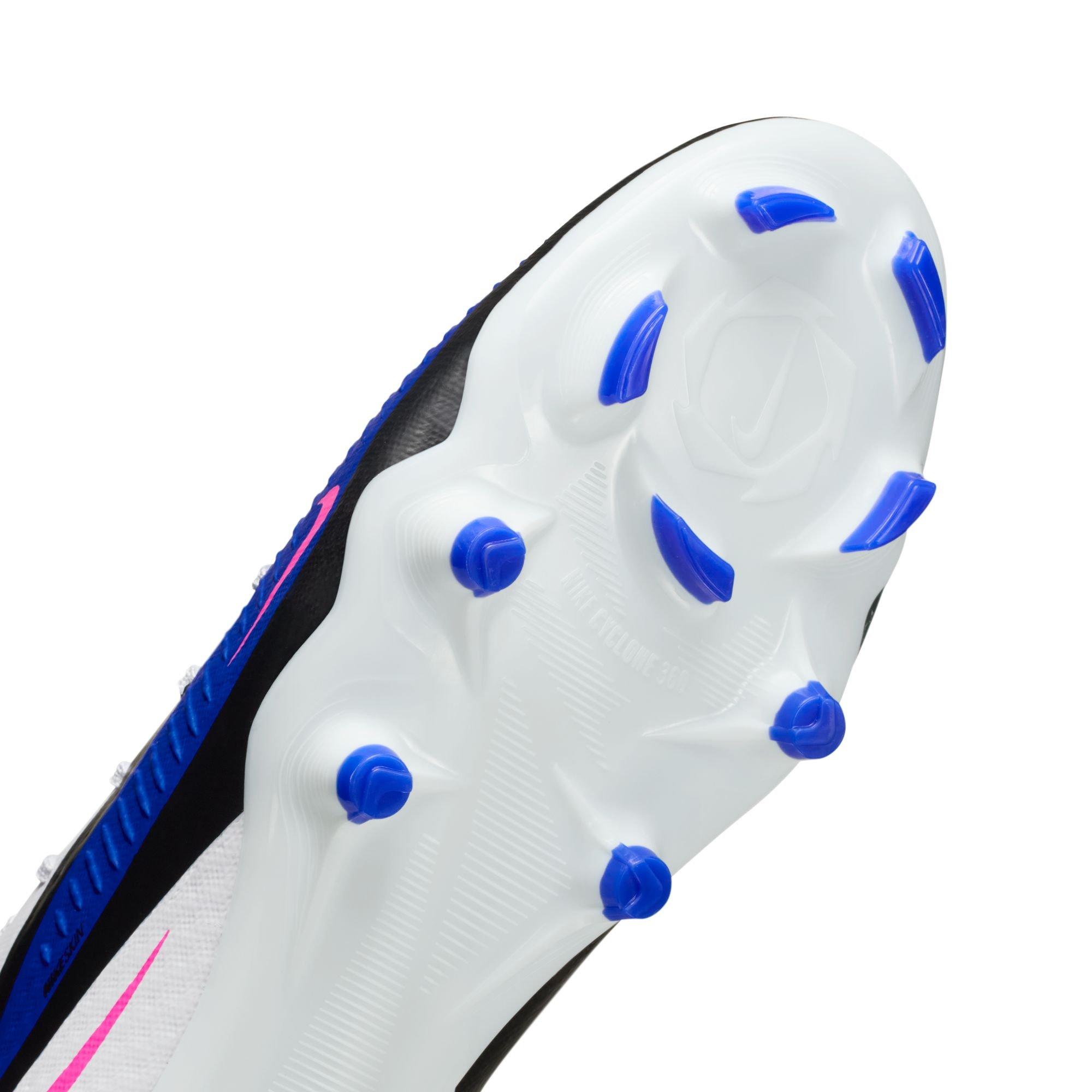 Nike Phantom 6 High Academy MG "Racer Blue/Pink Blast/White" Men's Soccer Cleat - BLUE/PINK Thumbnail View 9