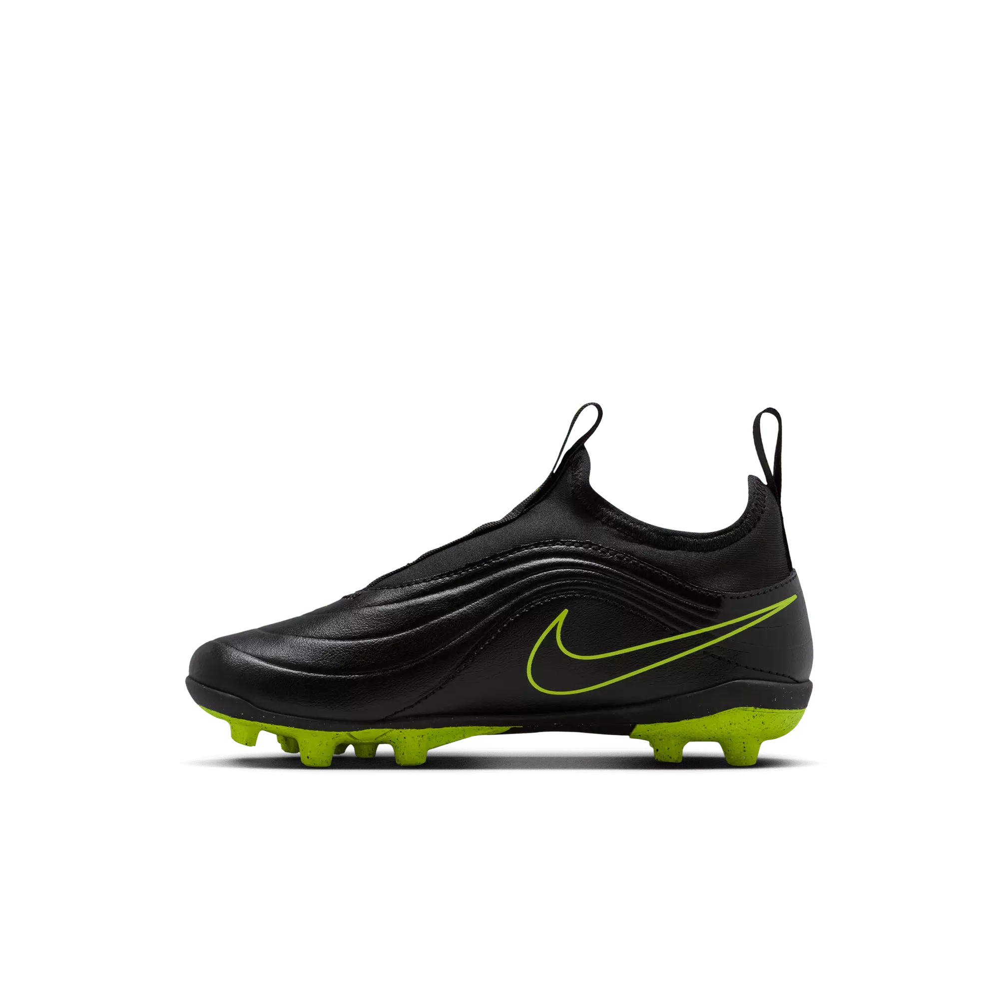 Nike Jr. Tiempo Maestro Club MG "Black/Volt" Preschool Kids' Soccer Cleat - BLACK/VOLT