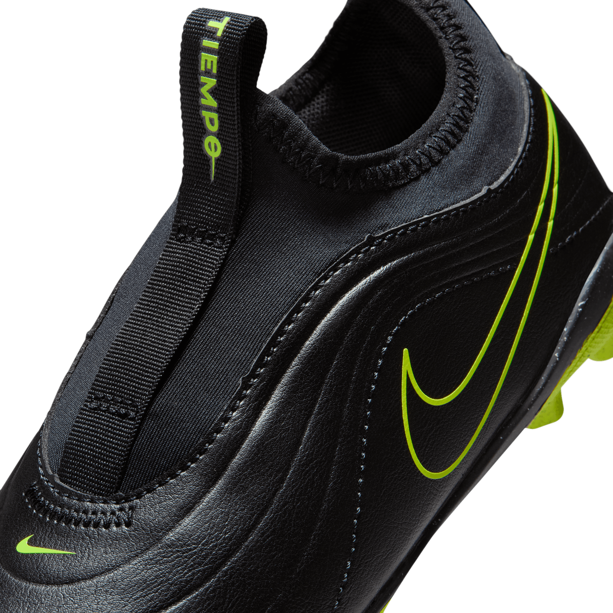 Nike Jr. Tiempo Maestro Club MG Preschool Kids' "Black/Volt" Soccer Cleat