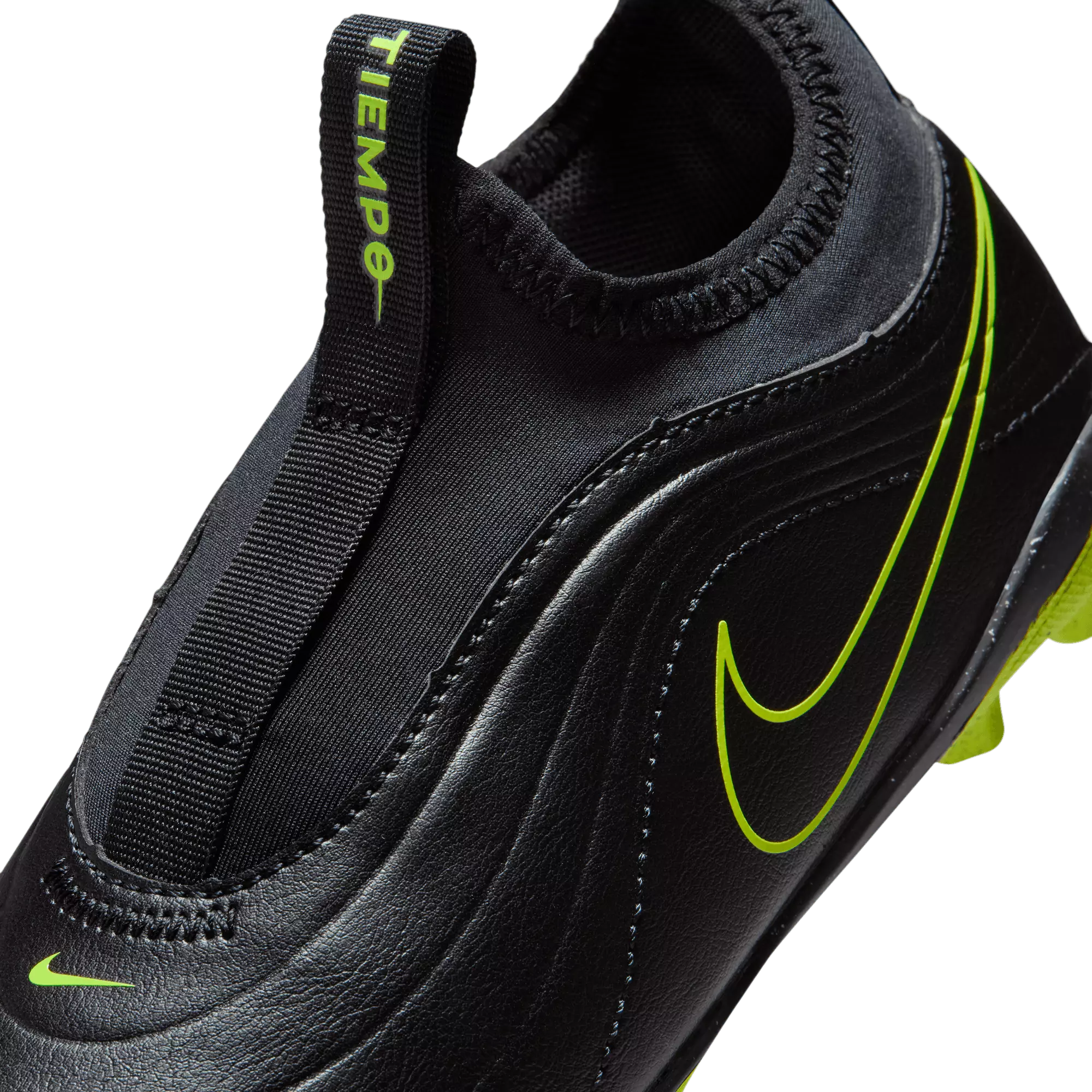 Nike Jr. Tiempo Maestro Club MG "Black/Volt" Preschool Kids' Soccer Cleat - BLACK/VOLT