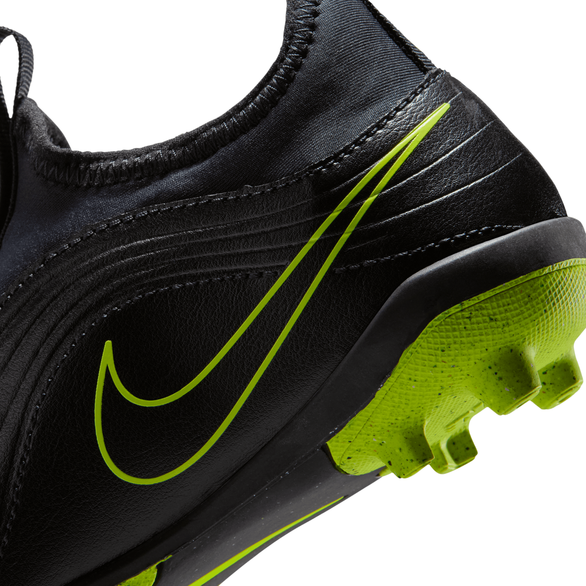 Nike Jr. Tiempo Maestro Club MG Preschool Kids' "Black/Volt" Soccer Cleat