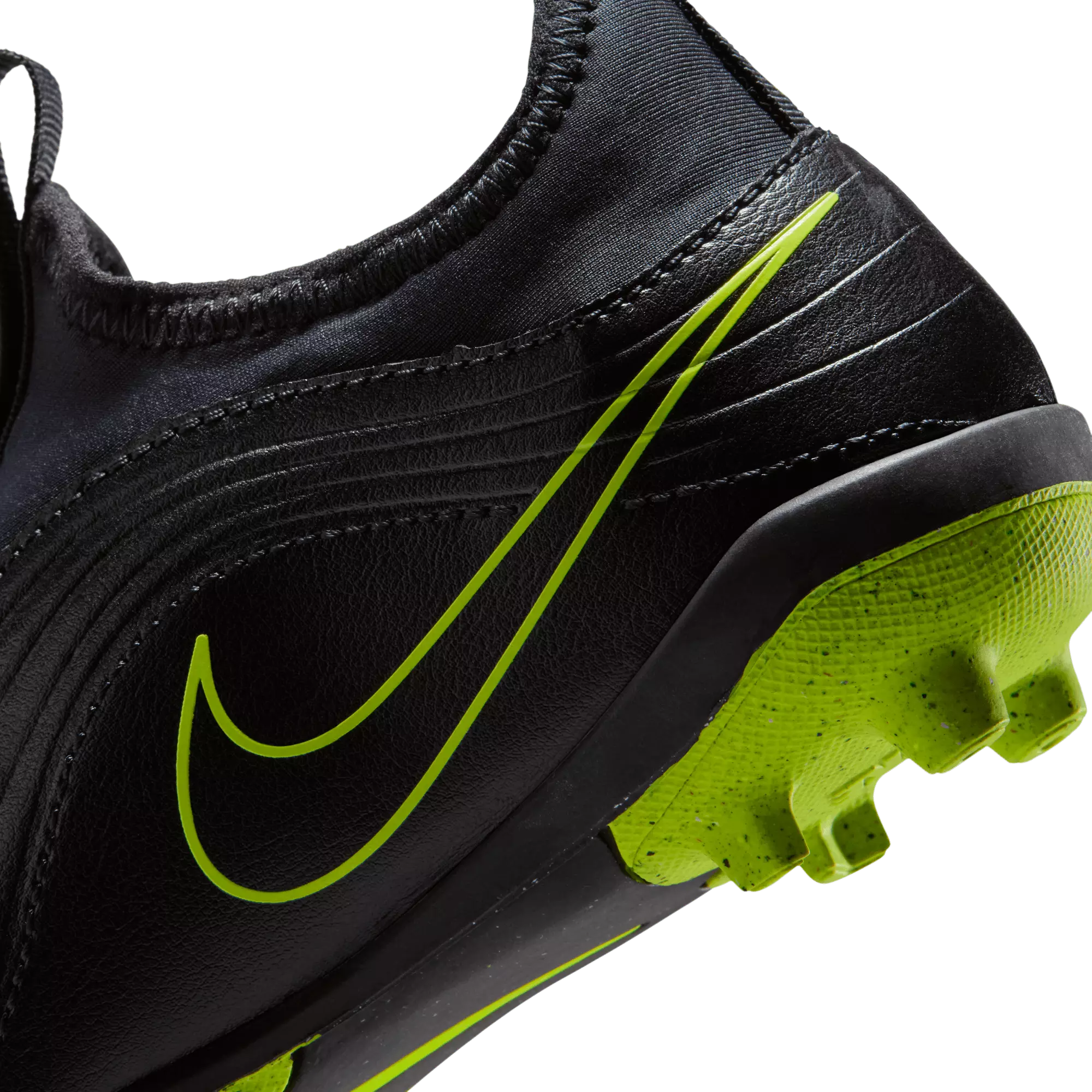 Nike Jr. Tiempo Maestro Club MG "Black/Volt" Preschool Kids' Soccer Cleat - BLACK/VOLT
