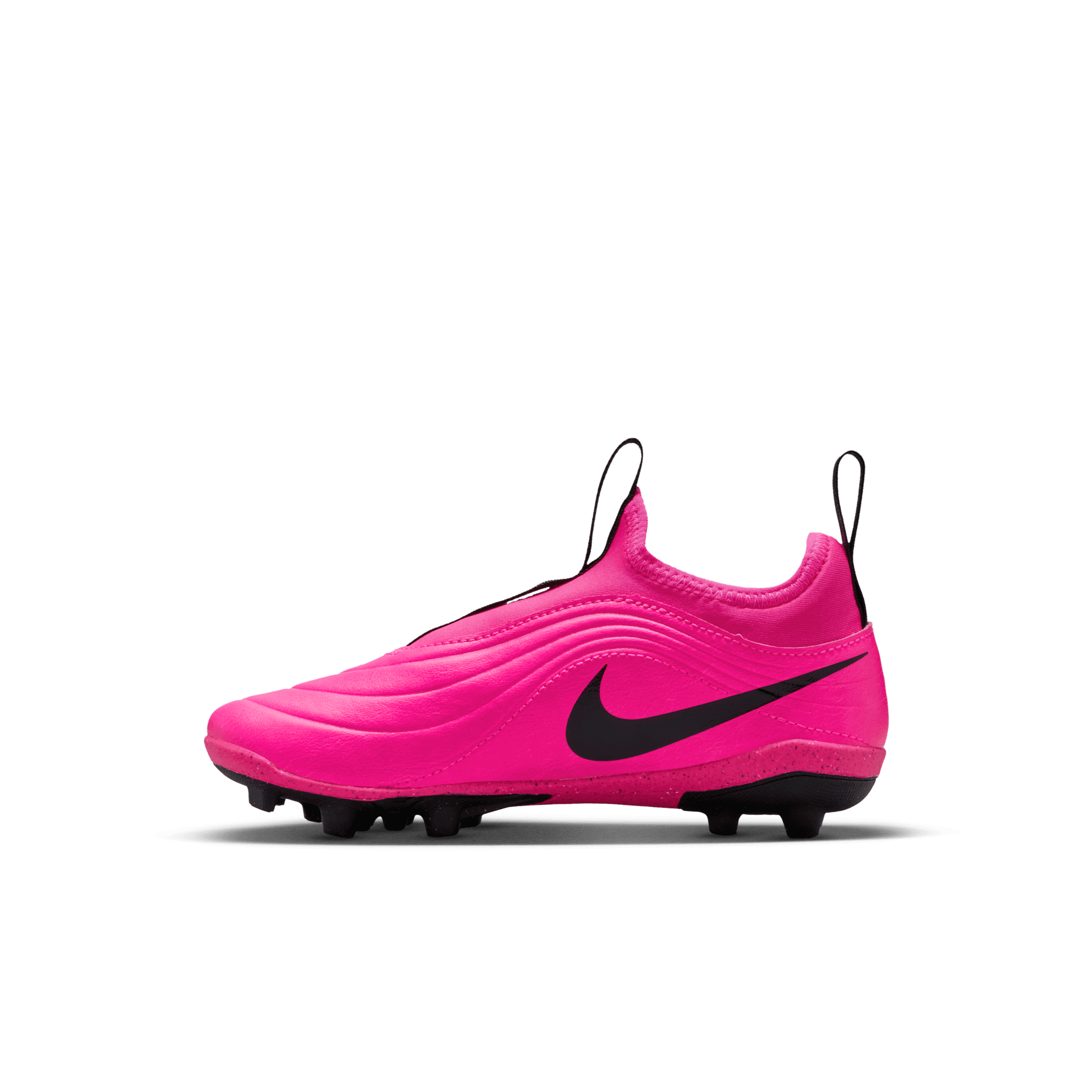 Nike Jr. Tiempo Maestro Club MG "Pink Blast/Black" Preschool Kids' Soccer Cleat - PINK/BLACK Thumbnail View 4