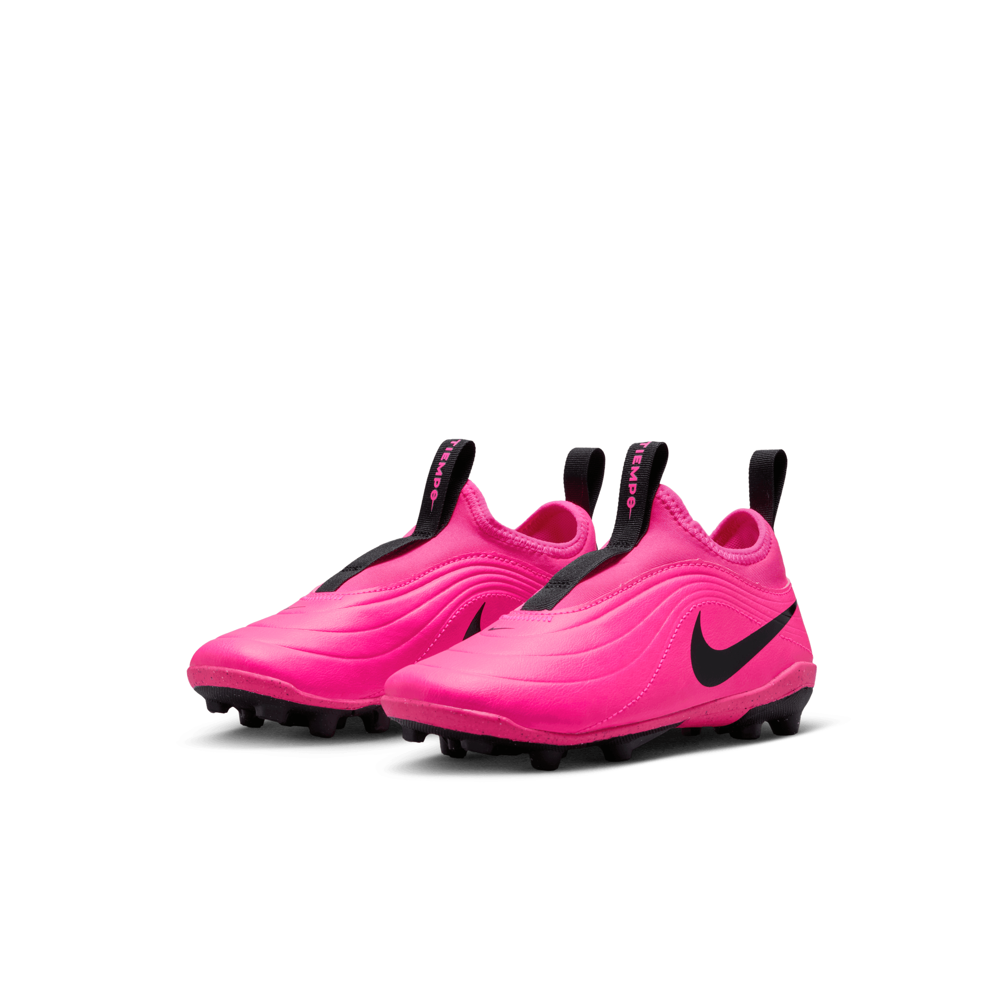 Nike Jr. Tiempo Maestro Club MG "Pink Blast/Black" Preschool Kids' Soccer Cleat - PINK/BLACK Thumbnail View 5
