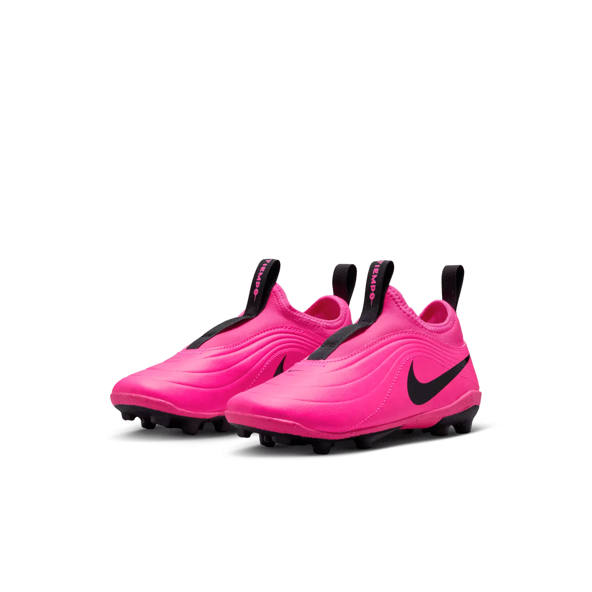 Nike Jr. Tiempo Maestro Club MG "Pink Blast/Black" Preschool Kids' Soccer Cleat - PINK/BLACK
