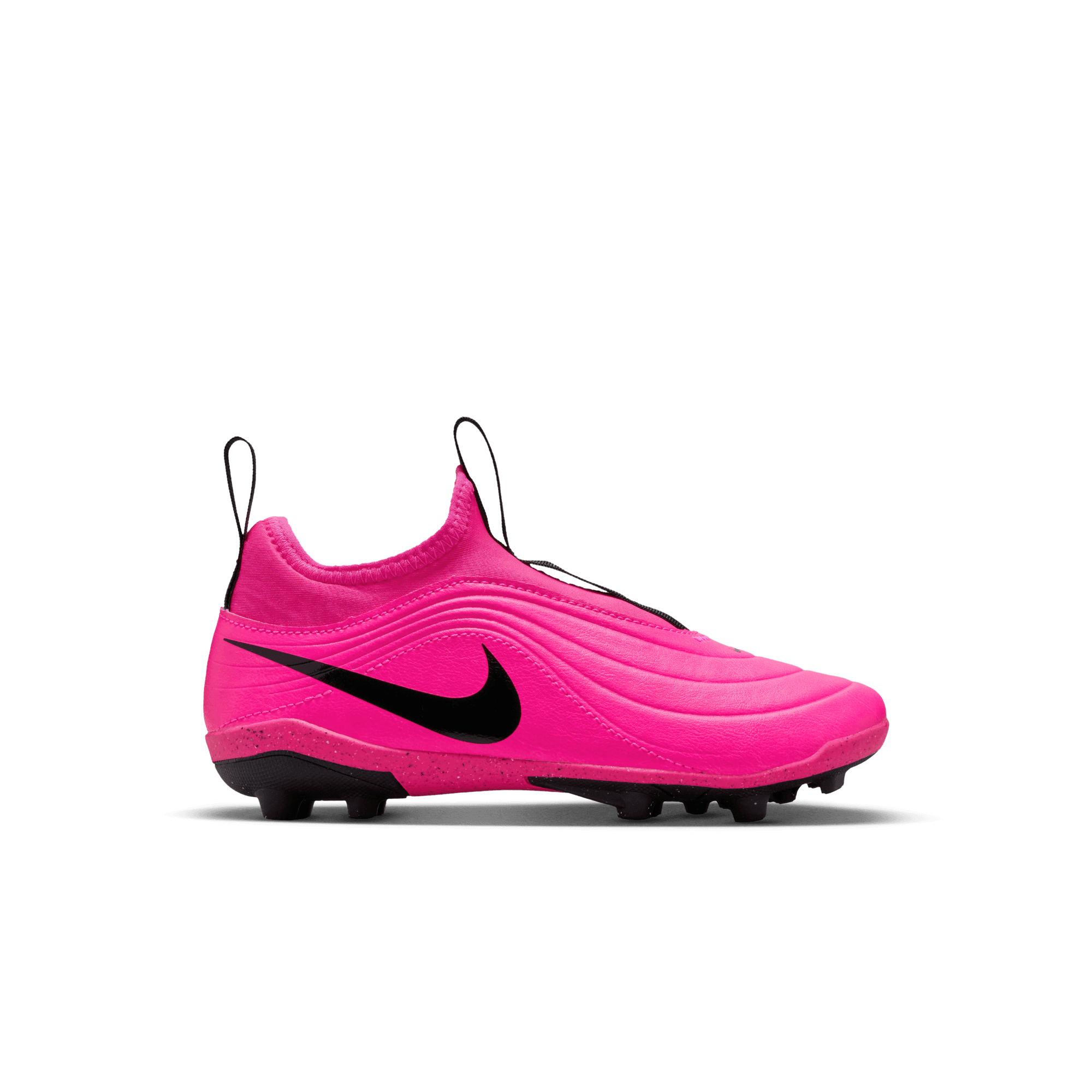 Nike Jr. Tiempo Maestro Club MG "Pink Blast/Black" Preschool Kids' Soccer Cleat - PINK/BLACK Thumbnail View 1