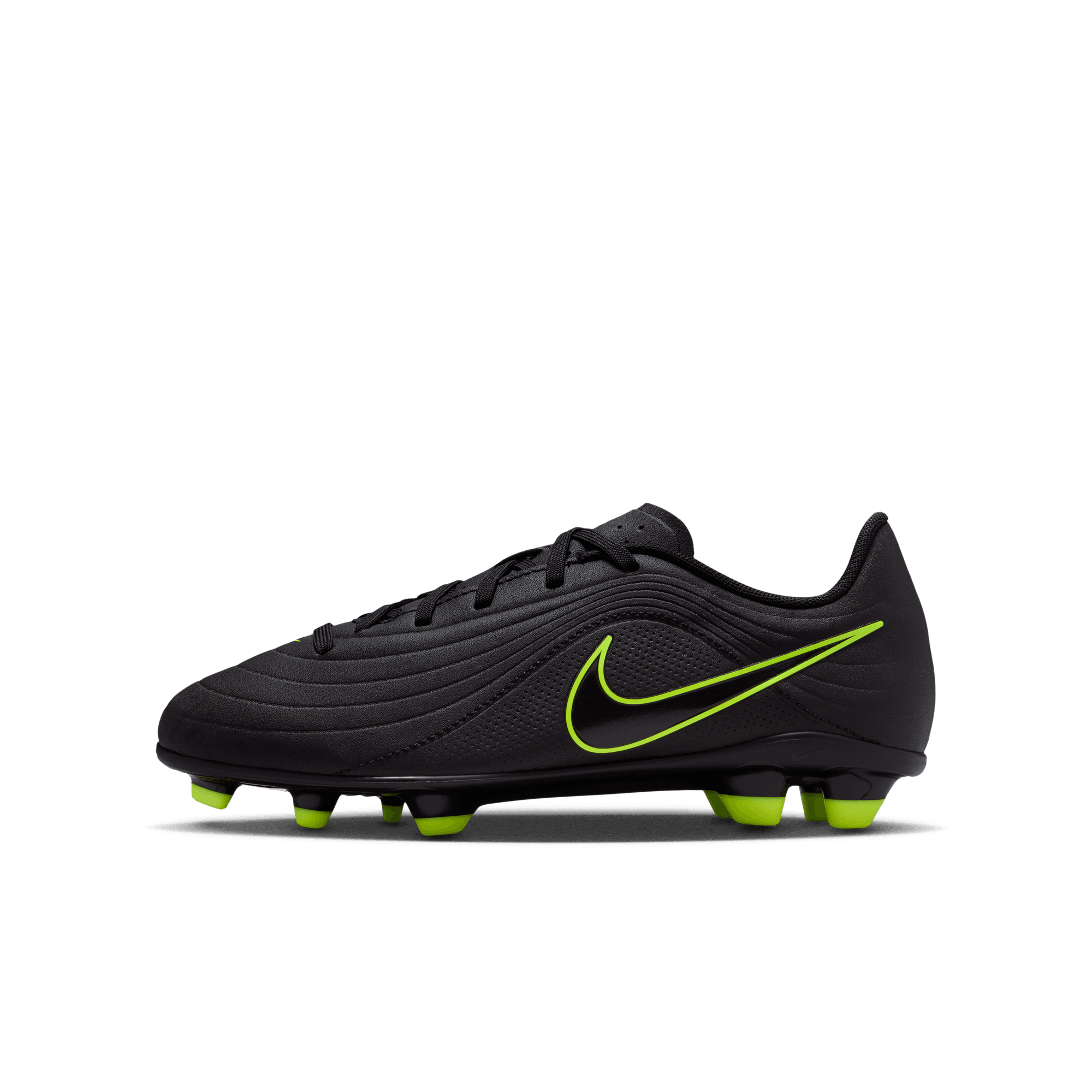 Nike Jr. Tiempo Maestro Club MG Low-Top "Black/Volt" Preschool Kids' Cleat - BLACK/VOLT Thumbnail View 3
