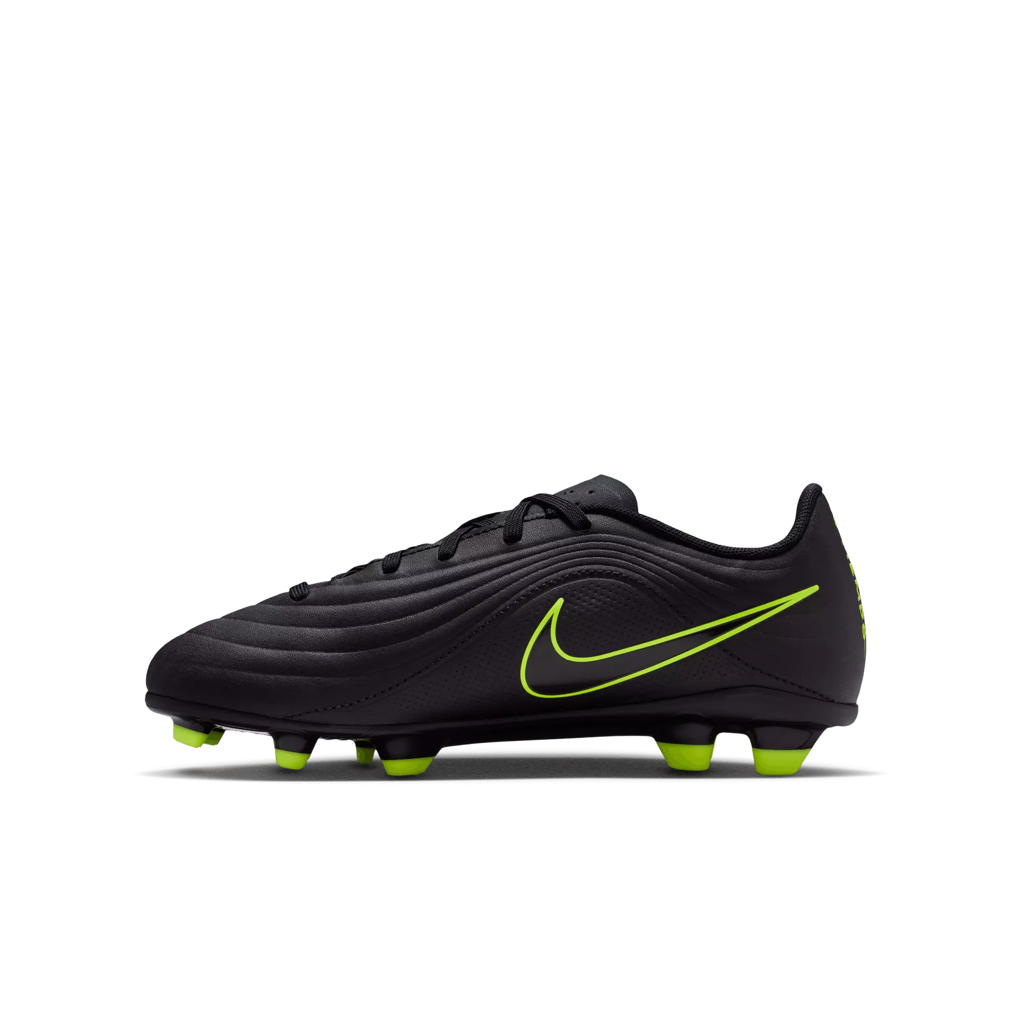 Nike Jr. Tiempo Maestro Club MG Low-Top "Black/Volt" Preschool Kids' Cleat - BLACK/VOLT