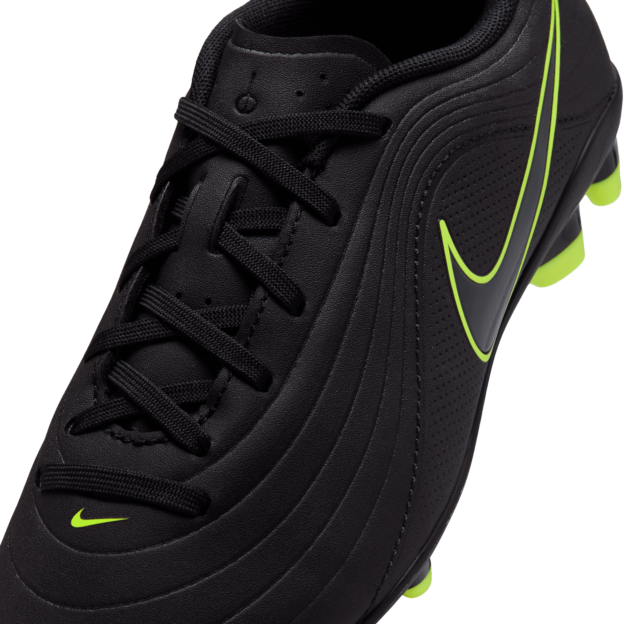 Nike Jr. Tiempo Maestro Club MG Low-Top "Black/Volt" Preschool Kids' Cleat - BLACK/VOLT Thumbnail View 10
