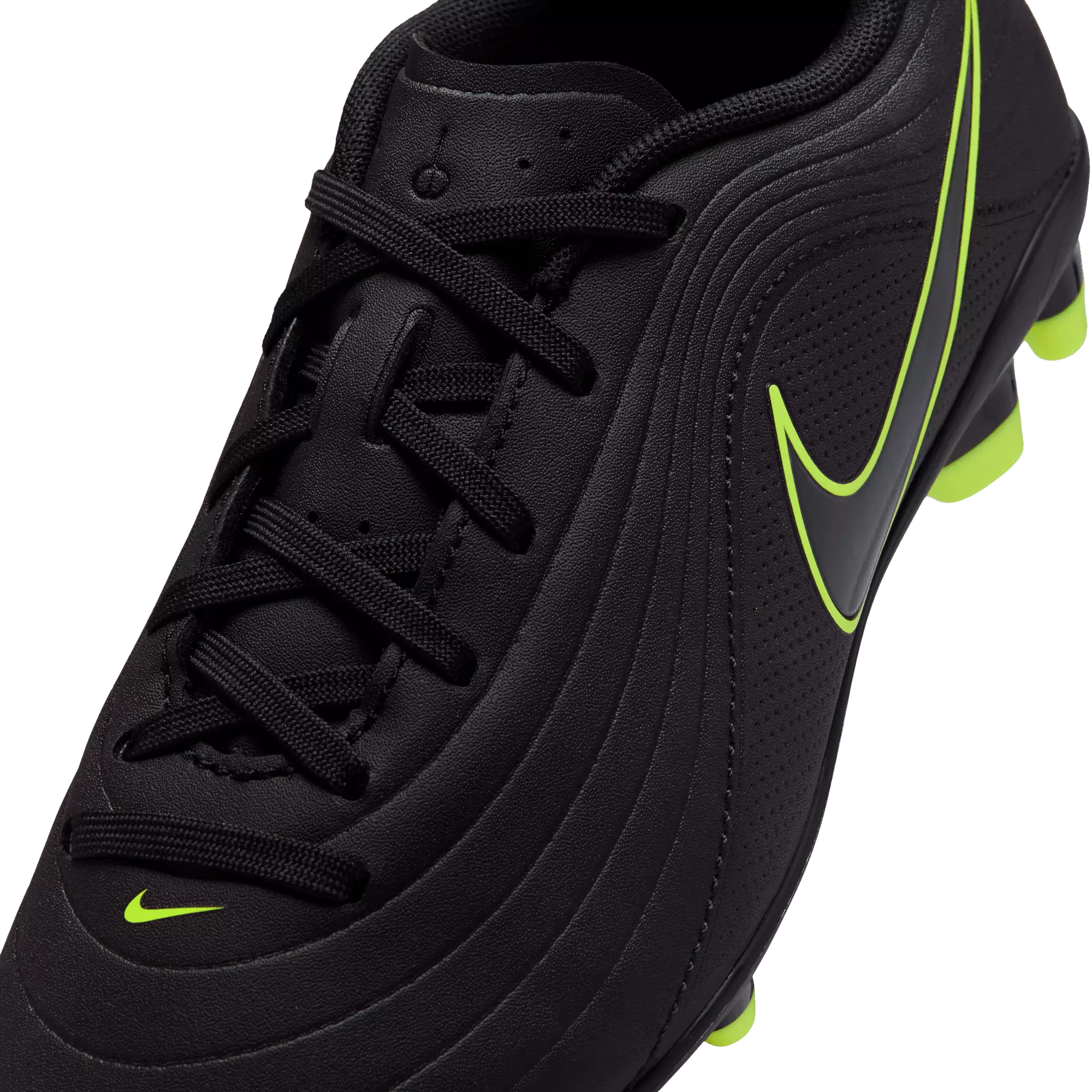Nike Jr. Tiempo Maestro Club MG Low-Top "Black/Volt" Preschool Kids' Cleat - BLACK/VOLT