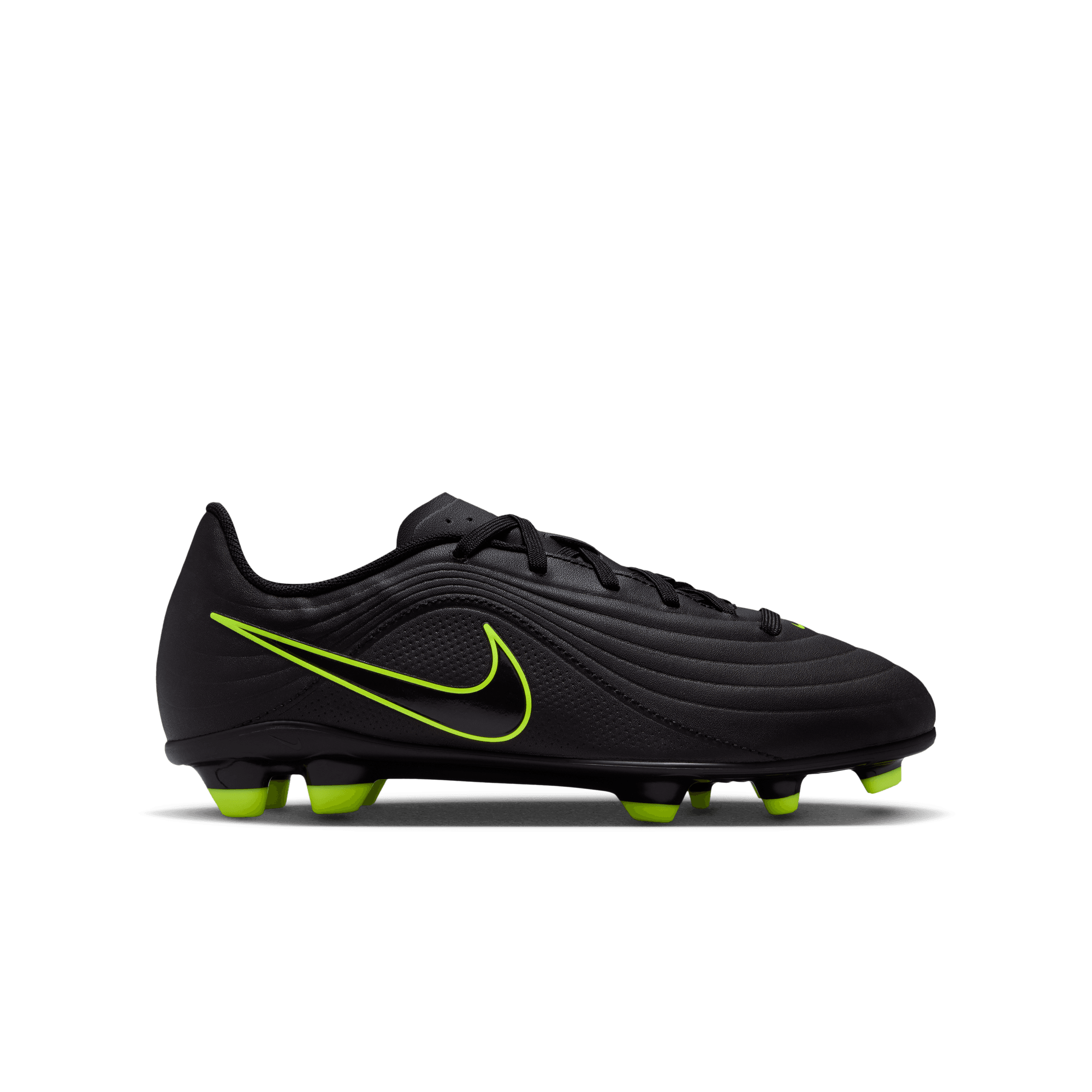 Nike Jr. Tiempo Maestro Club MG Low-Top "Black/Volt" Preschool Kids' Cleat - BLACK/VOLT Thumbnail View 1