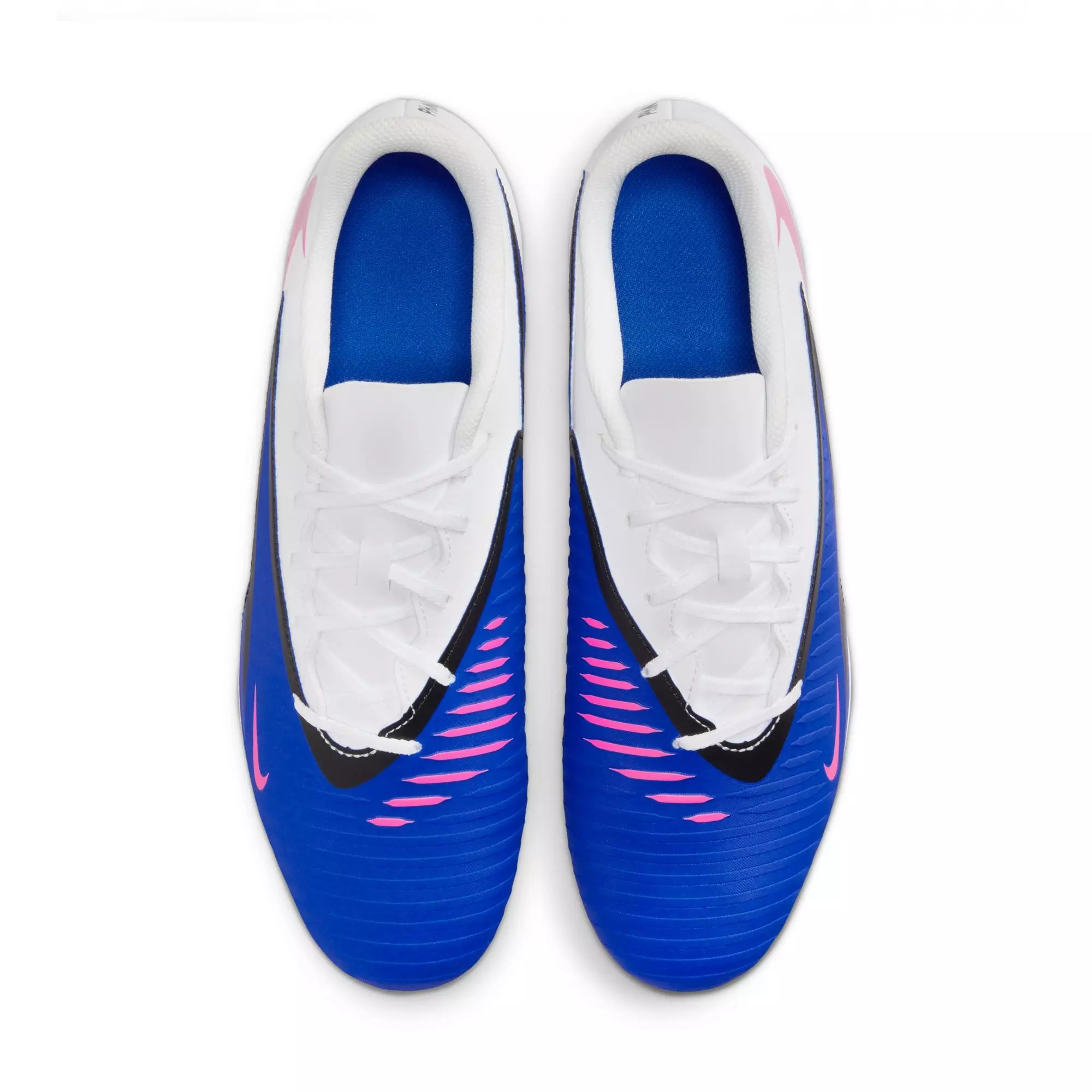 Nike Phantom 6 Low Club MG "Racer Blue/Pink Blast/White" Men's Soccer Cleat - WHITE/BLUE/PINK
