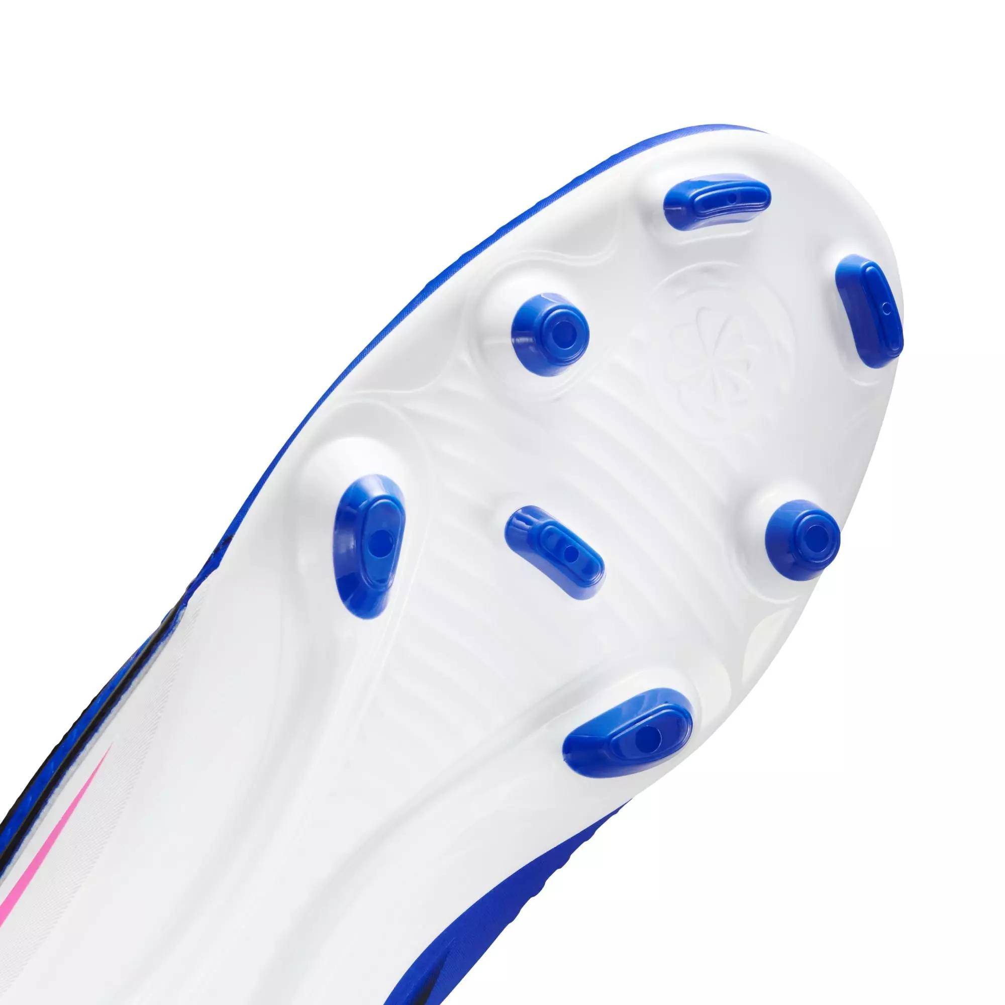 Nike Phantom 6 Low Club MG "Racer Blue/Pink Blast/White" Men's Soccer Cleat - WHITE/BLUE/PINK