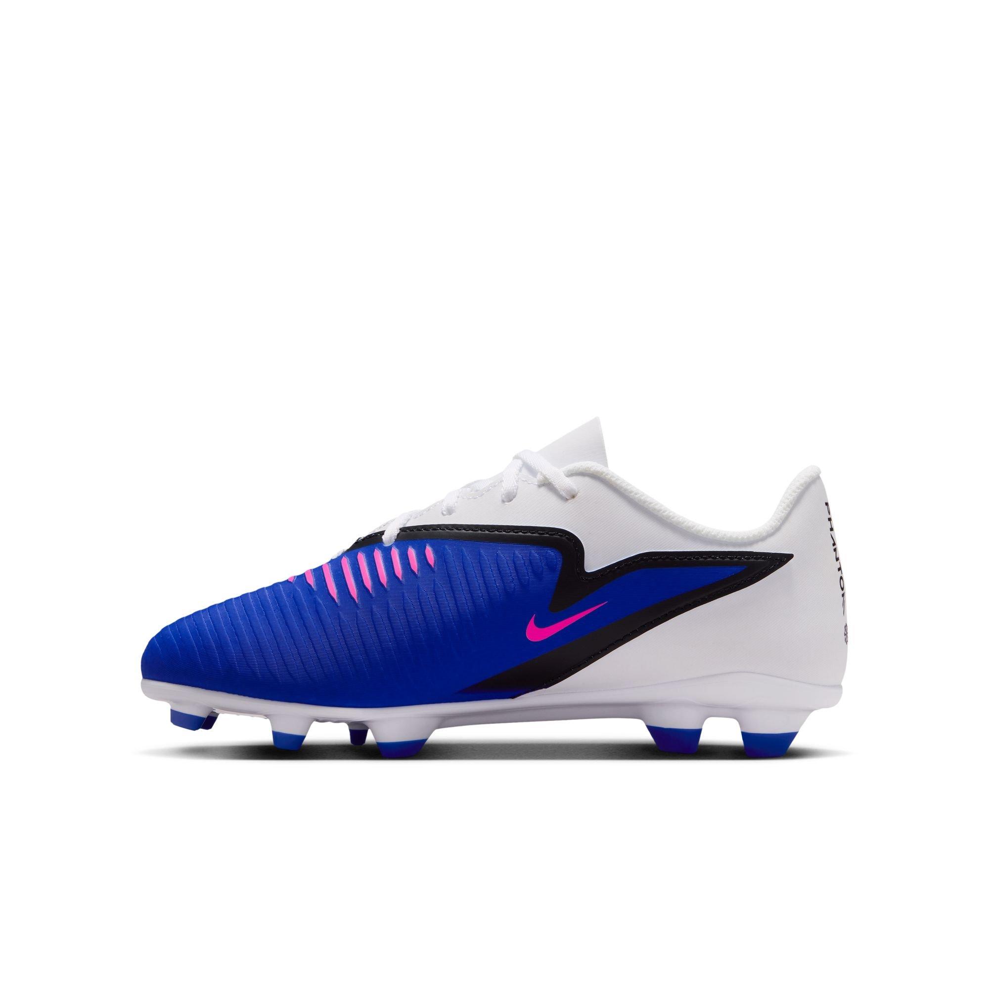 Nike Jr. Phantom 6 Low Club MG Preschool Boys' "Racer Blue/Pink Blast/White" Soccer Cleat
