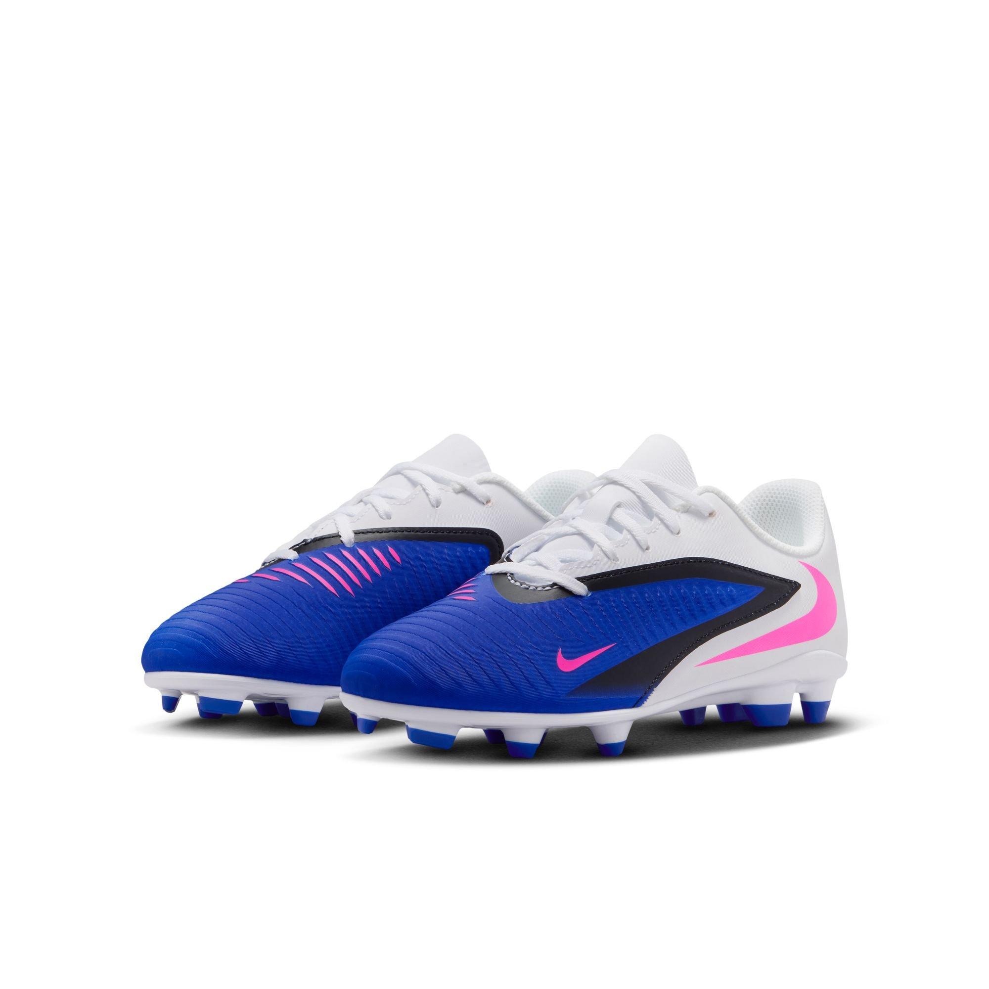 Nike Jr. Phantom 6 Low Club MG Preschool Boys' "Racer Blue/Pink Blast/White" Soccer Cleat