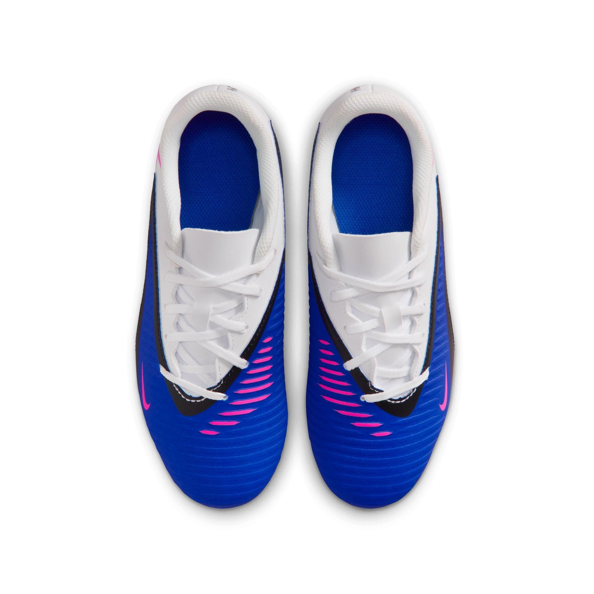 Nike Jr. Phantom 6 Low Club MG Preschool Boys' "Racer Blue/Pink Blast/White" Soccer Cleat
