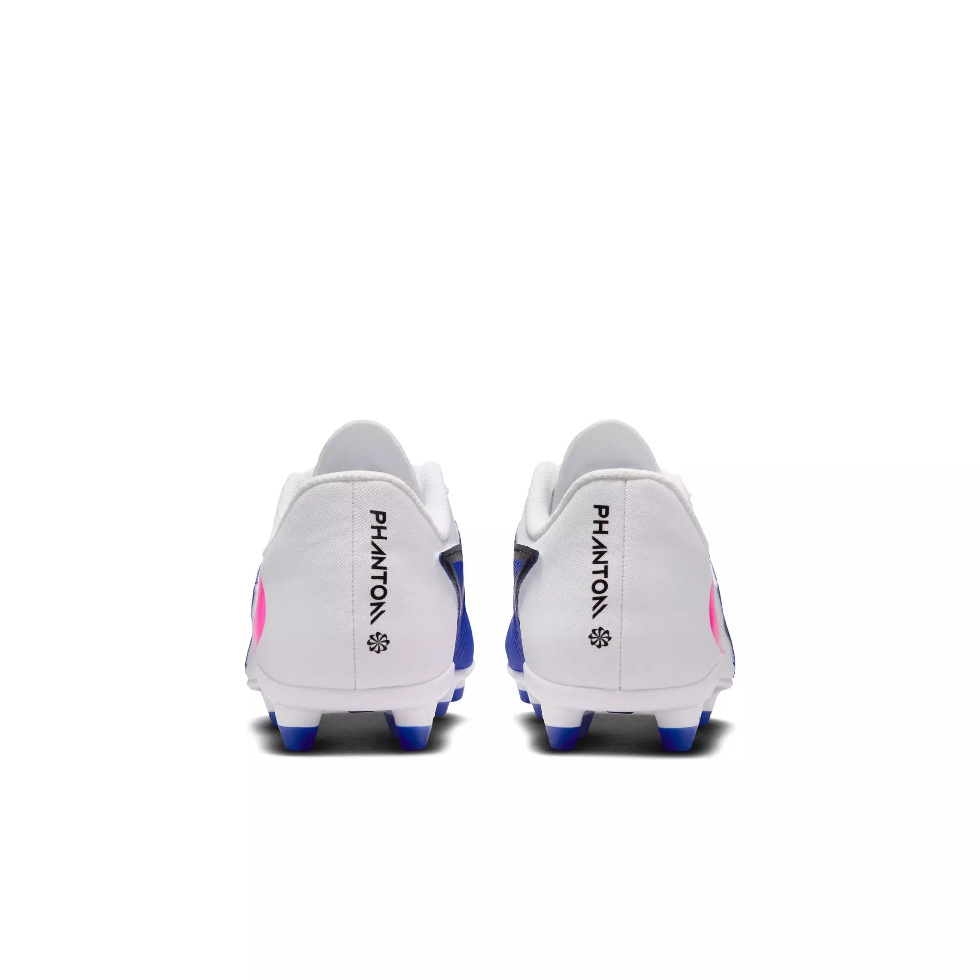 Nike Jr. Phantom 6 Low Club MG "Racer Blue/Pink Blast/White" Preschool Boys' Soccer Cleat - WHITE/BLUE/PINK