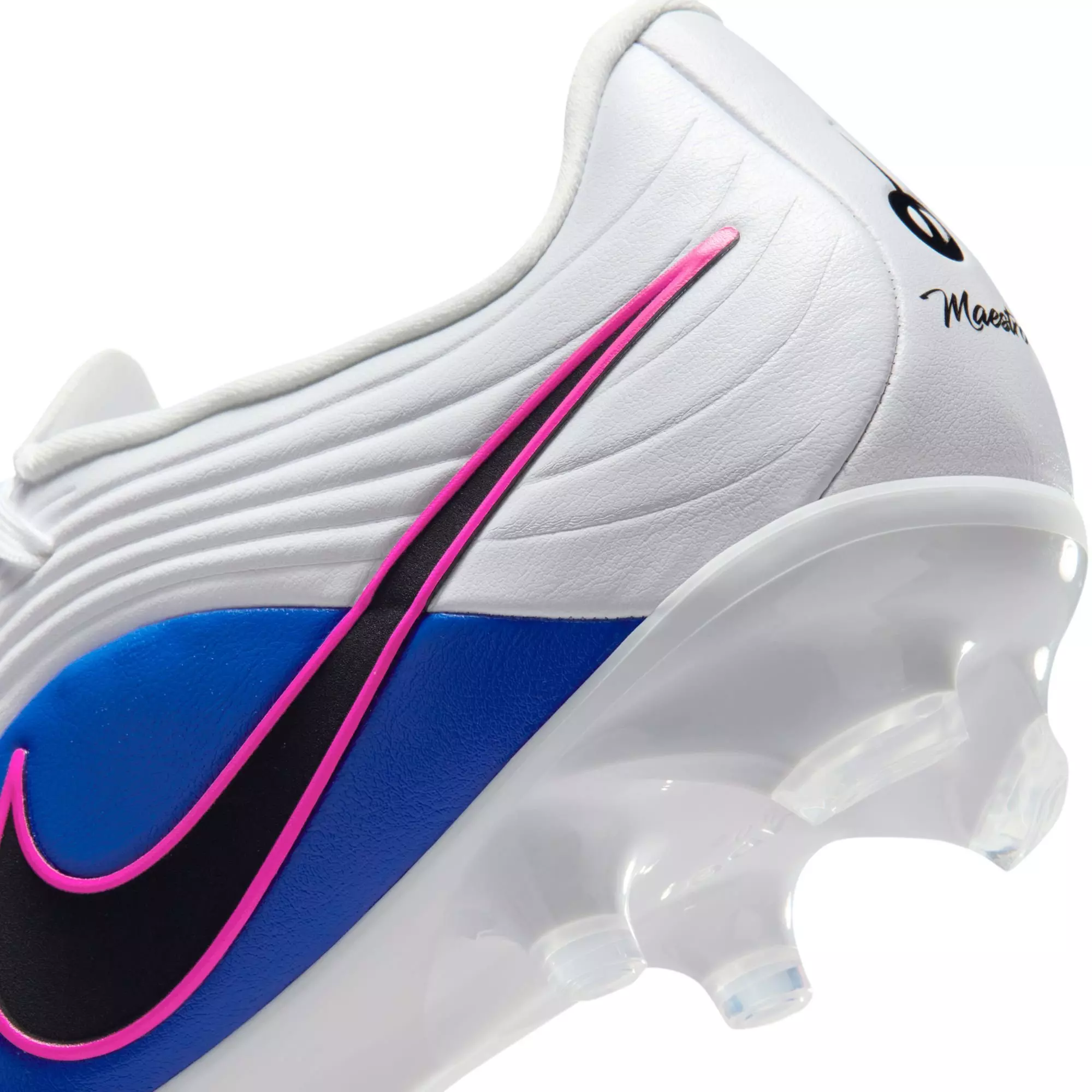 Nike Tiempo Maestro Academy MG "Racer Blue" Men's Soccer Cleat - WHITE/BLACK/PINK