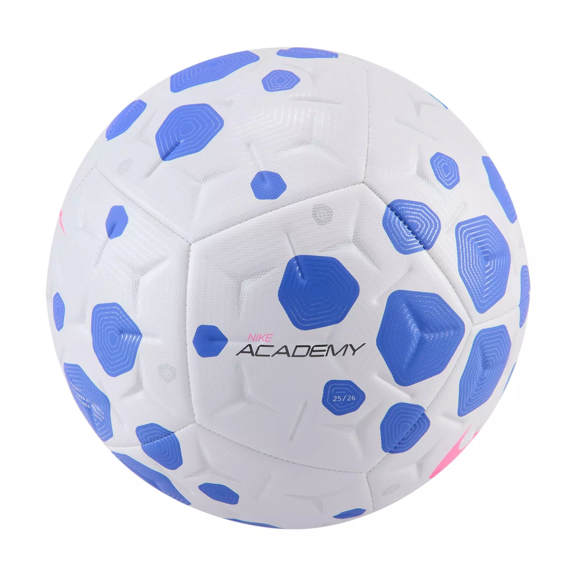 Nike Academy Size 5 Soccer Ball-White/Blue/Pink - WHITE/BLUE/PINK