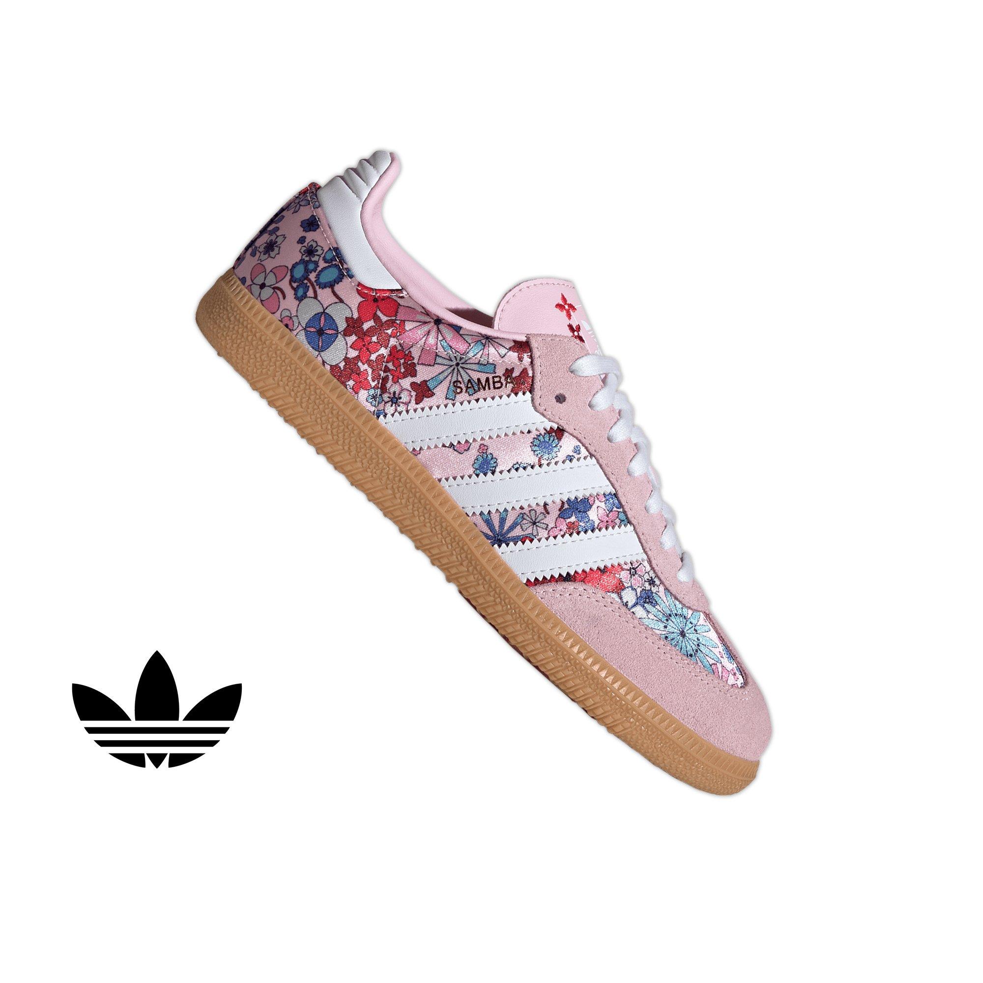adidas Originals Samba OG Liberty London Grade School Girls' "Clear Pink" Shoe