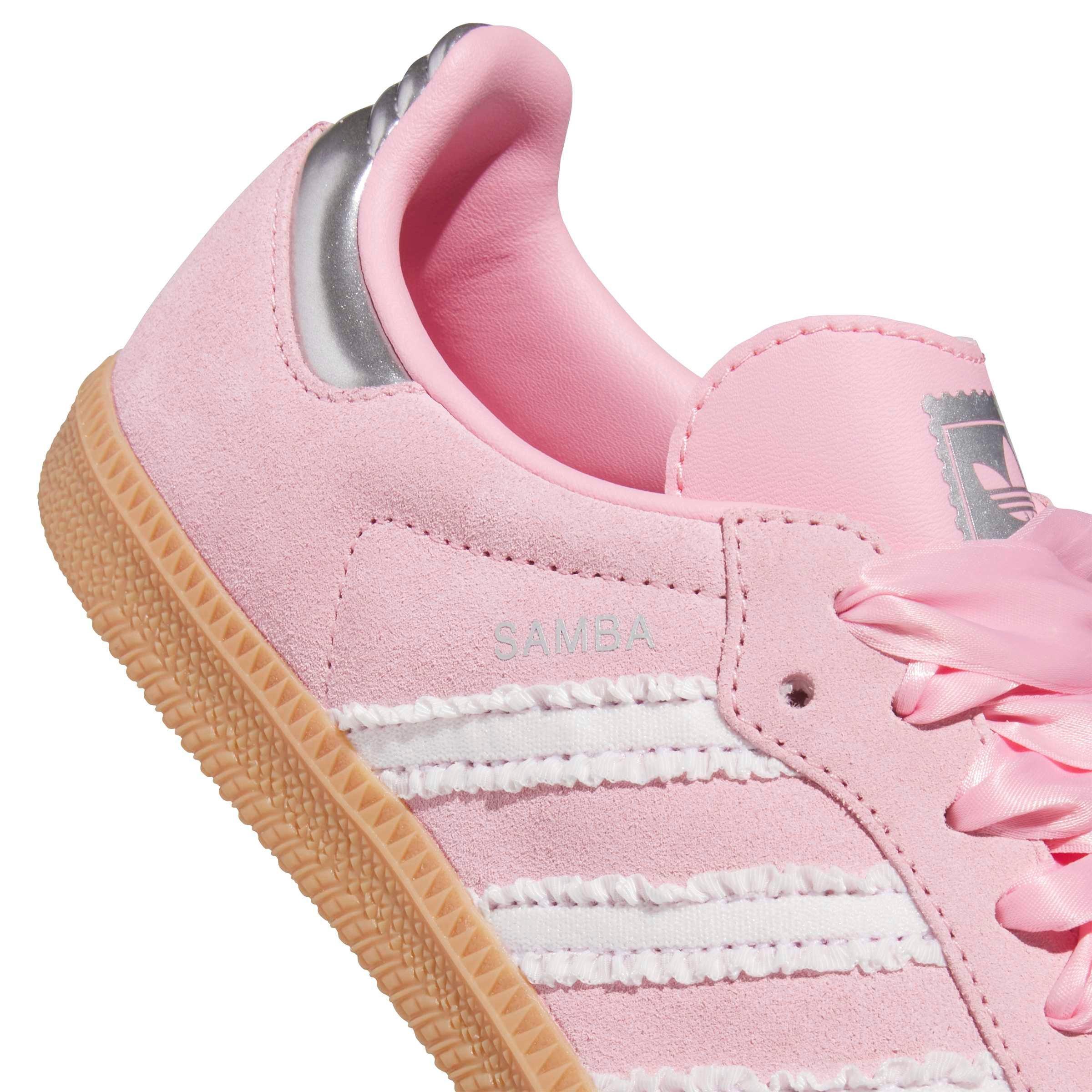 adidas Originals Samba OG "Pink Ribbon" Grade School Girls' Shoe - PINK Thumbnail View 7
