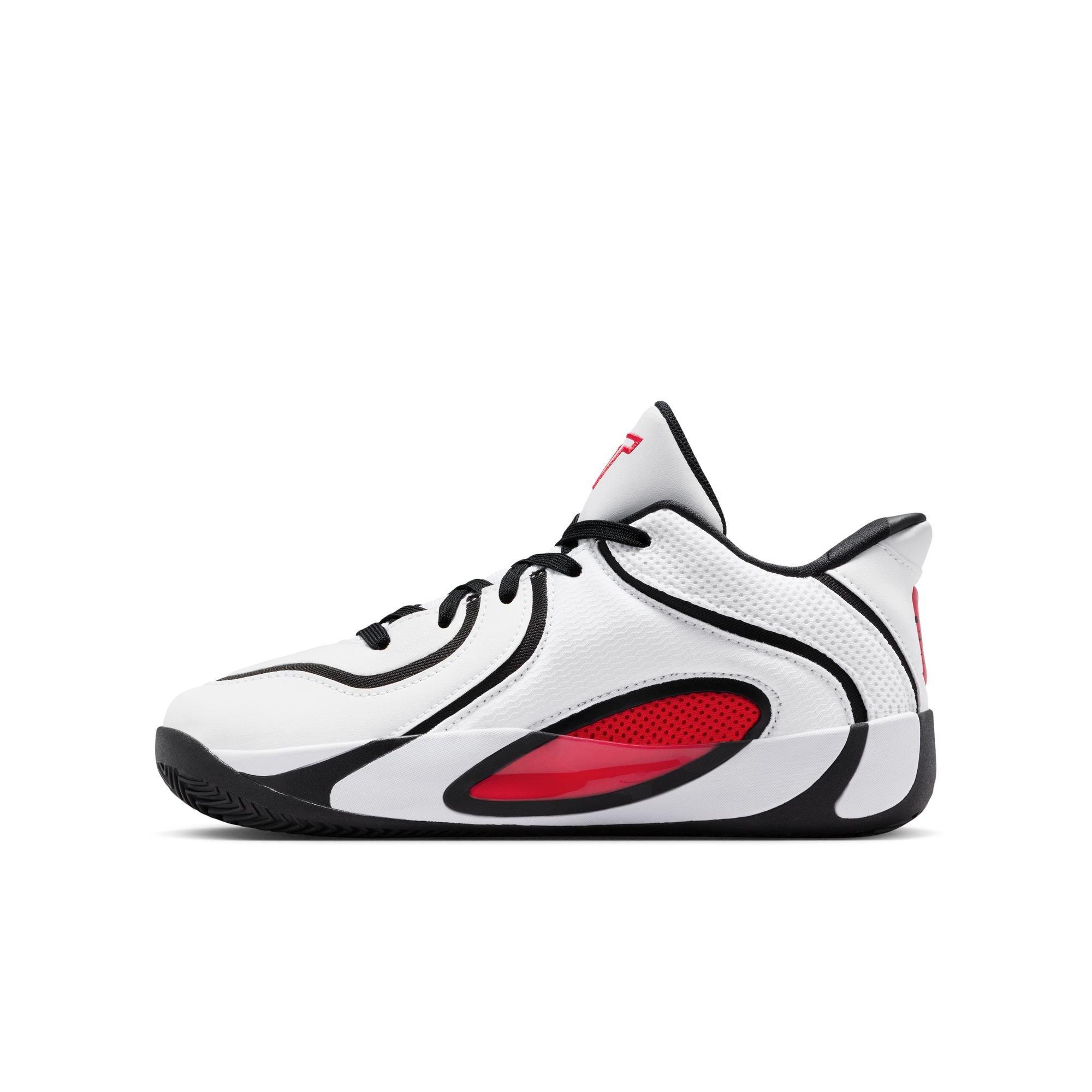 Jordan Tatum 4 "Chicago" Grade School Kids' Basketball Shoe - WHITE/UNIVERSITY RED/BLACK Thumbnail View 12