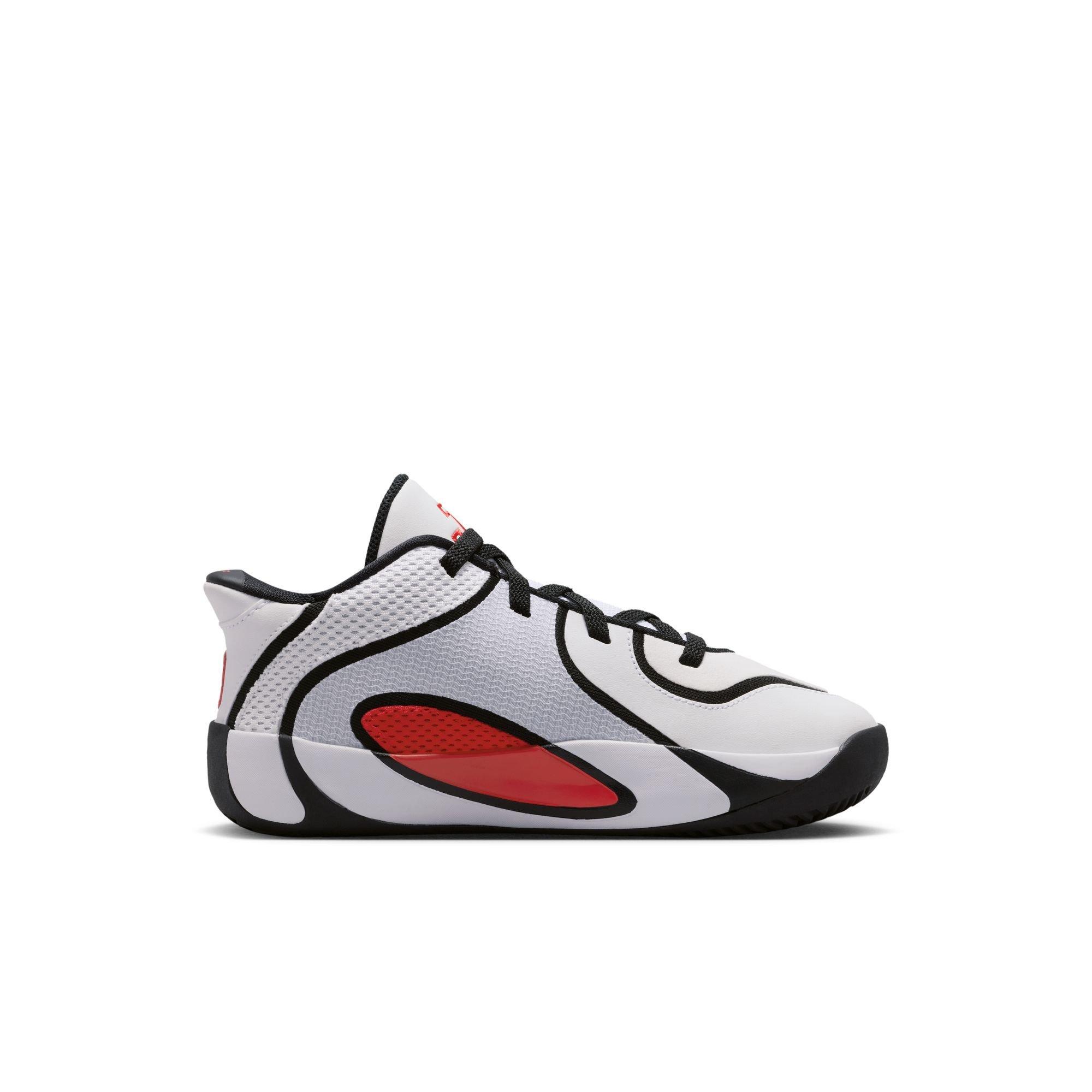 Jordan Tatum 4 "Chicago" Preschool Kids' Basketball Shoe - WHITE/UNIVERSITY RED/BLACK Thumbnail View 3