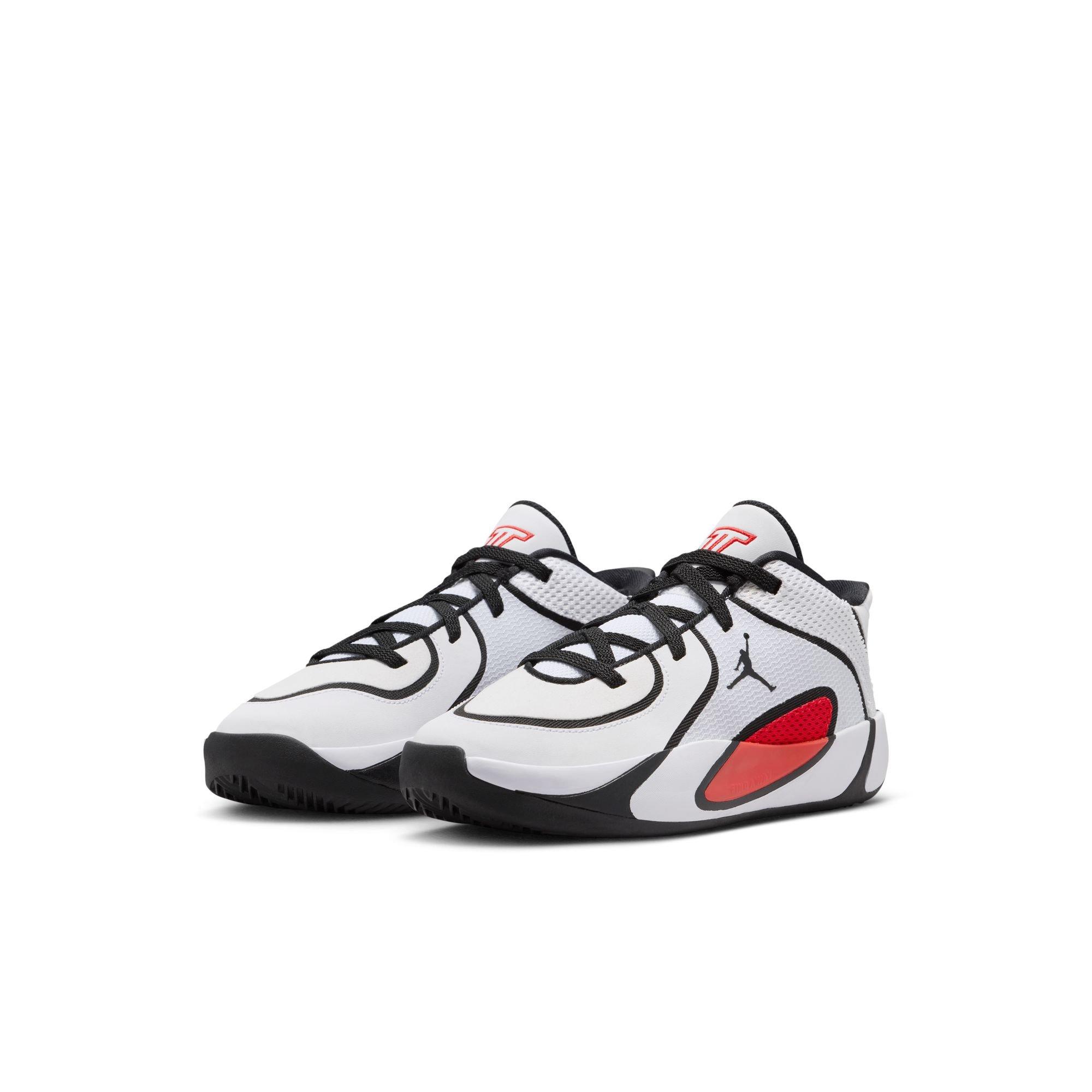 Jordan Tatum 4 "Chicago" Preschool Kids' Basketball Shoe - WHITE/UNIVERSITY RED/BLACK Thumbnail View 4