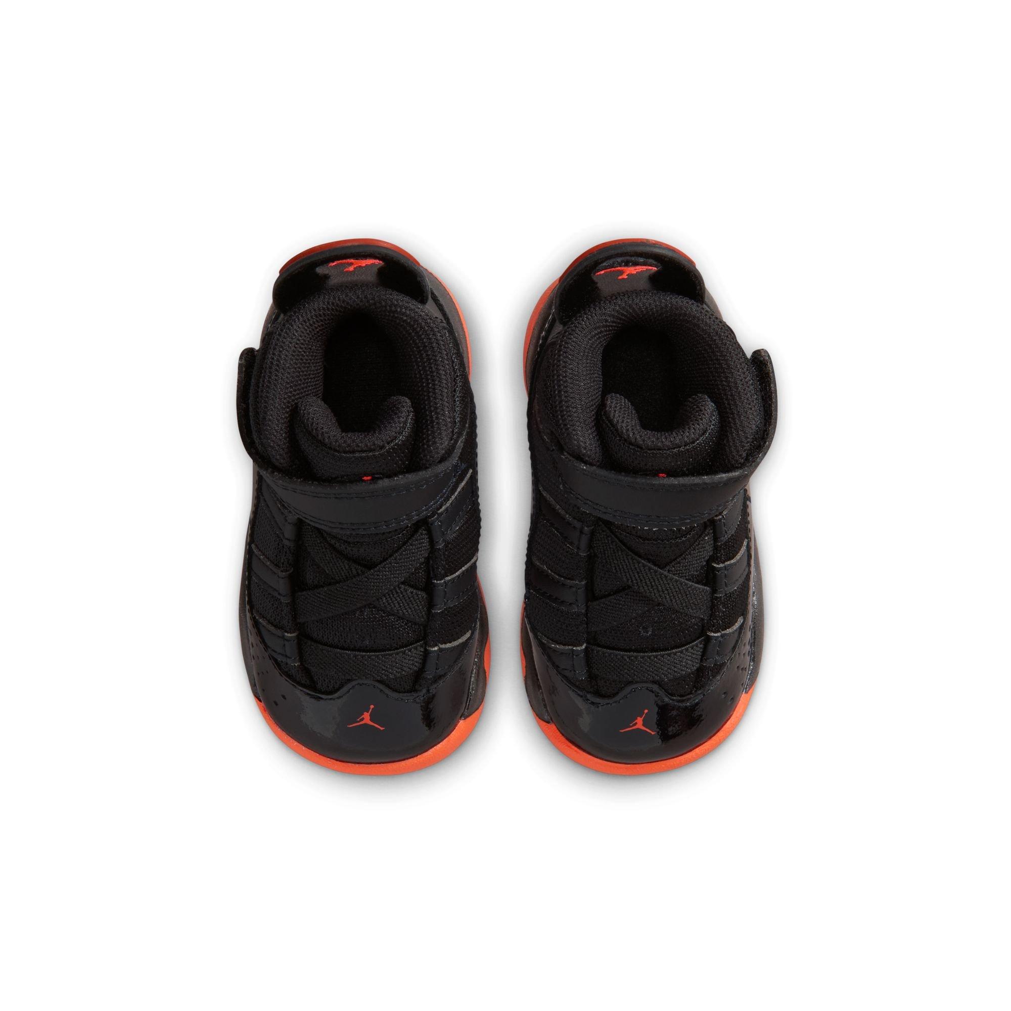 Jordan 6 Rings "Black/Infrared 23" Toddler Boys' Shoe - BLACK/INFRARED Thumbnail View 6