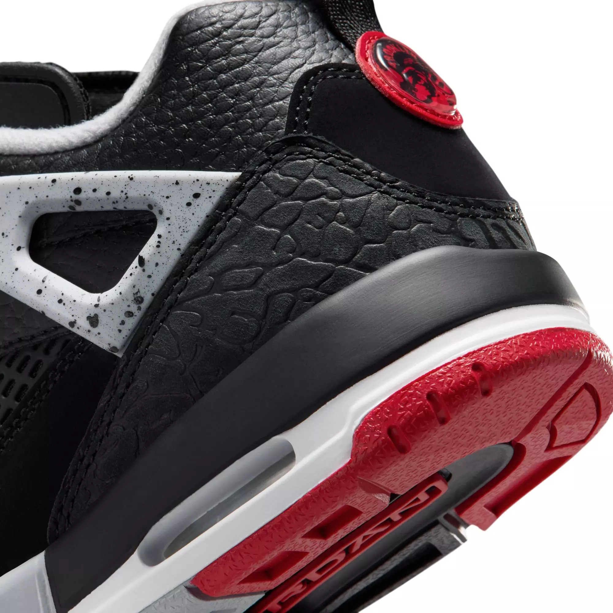 Jordan Spizike Low "Black/Gym Red/Wolf Grey/White" Grade School Boys' Shoe - BLACK/RED/WHITE