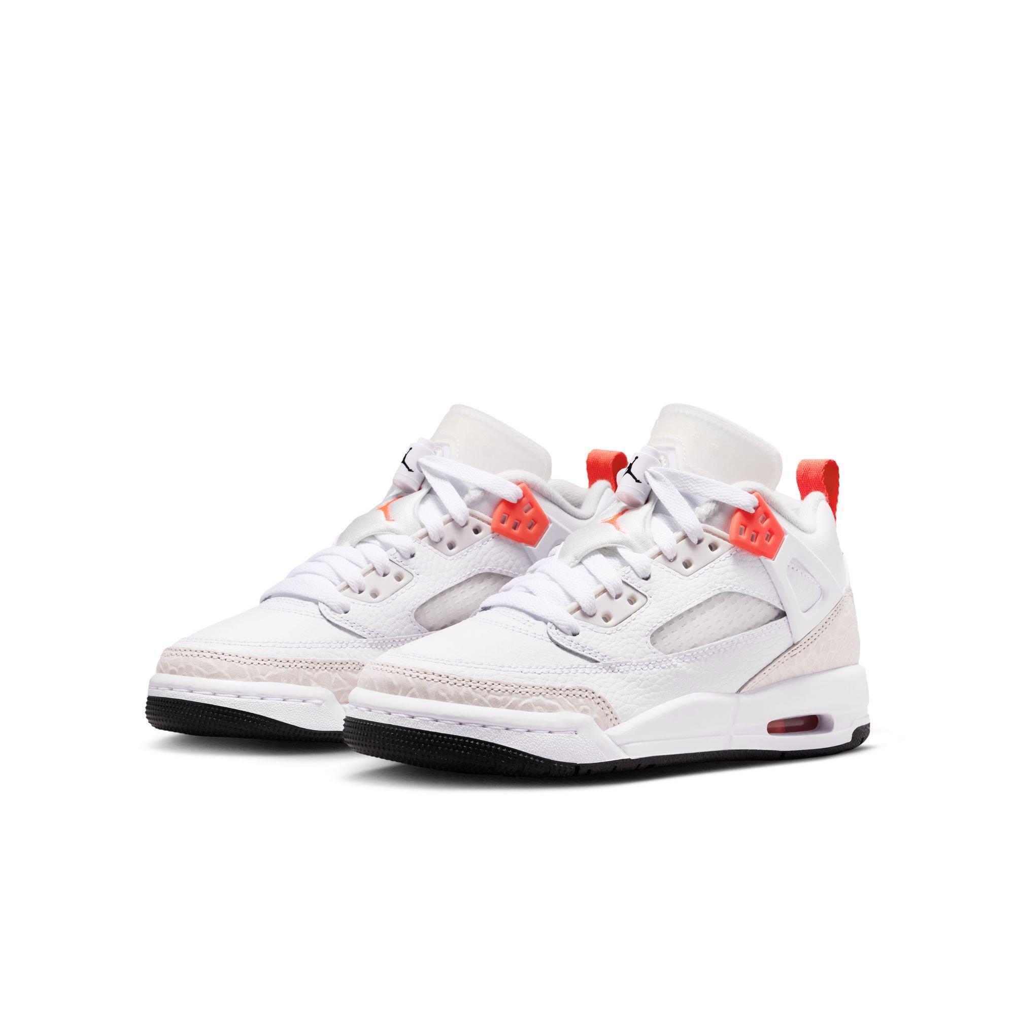 Jordan Spizike Low "White/Bright Crimson/Vast Grey/Black" Grade School Boys' Shoe - WHITE/RED Thumbnail View 5